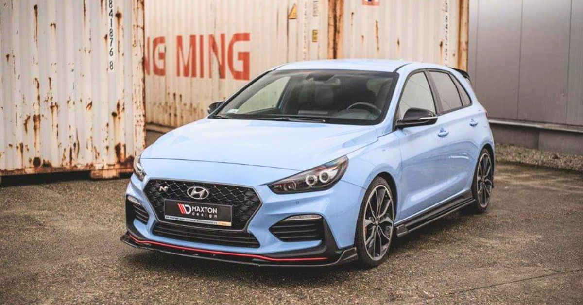 Complete Light Blue i30N Body Side View