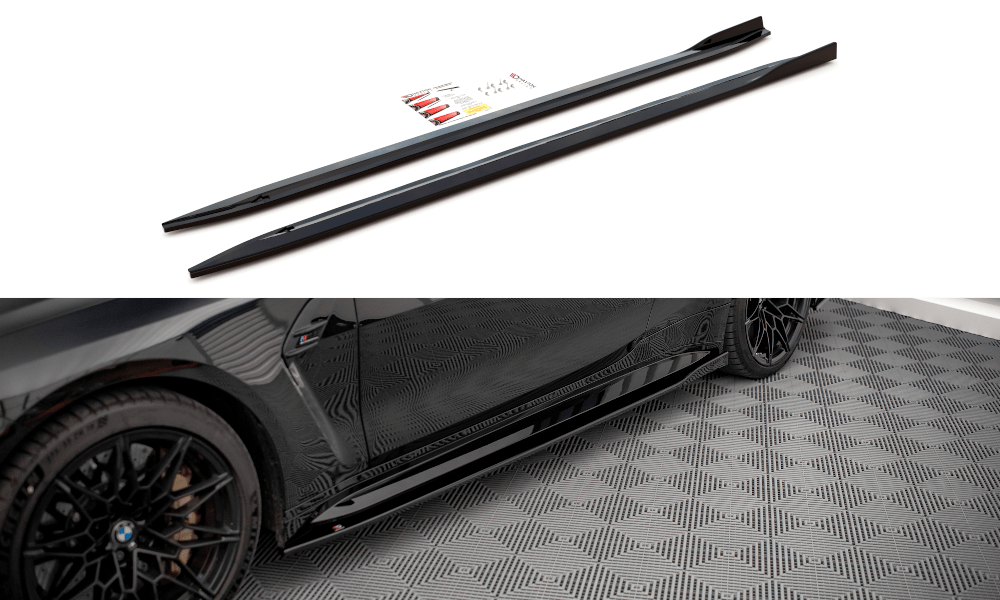 Maxton Design Side Skirts Diffusers V.1 compatible with BMW M4 G82