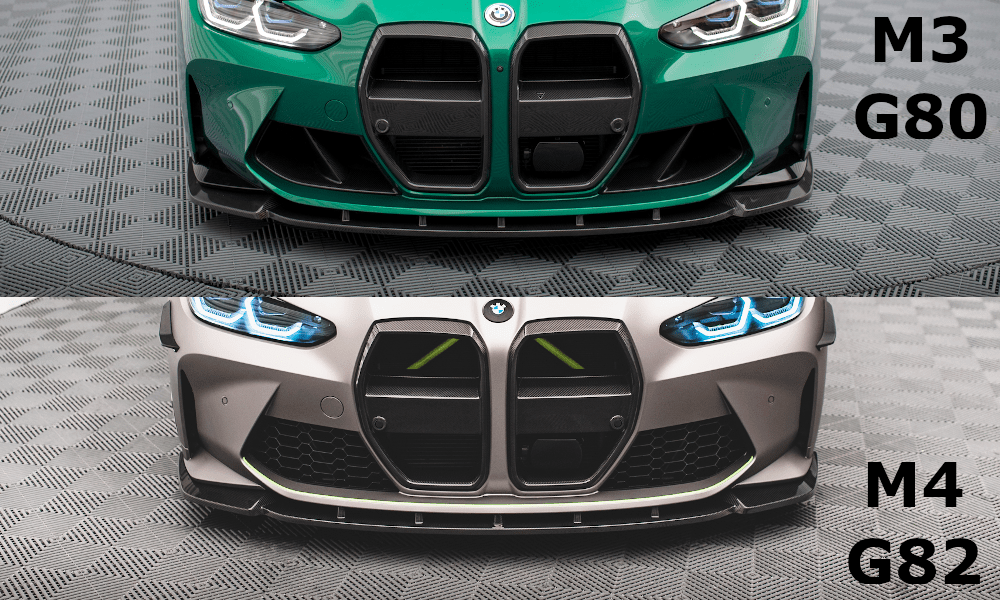 Maxton Carbon Fiber Front Splitter V1 compatible with BMW M3 G80 / M4 G82