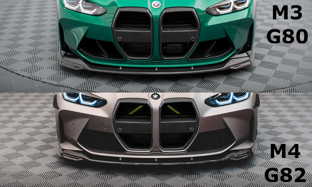 Maxton Carbon Fiber Front Splitter V2 compatible with BMW M3 G80 / M4 G82