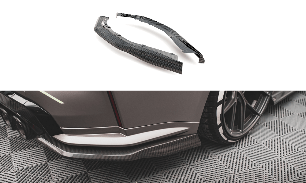 Maxton Carbon Fiber Rear Side Splitters compatible with BMW M4 G82
