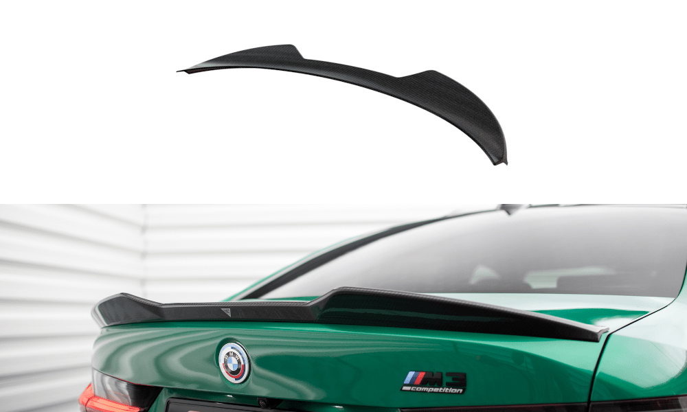 Maxton Carbon Fiber Boot Lip Spoiler compatible with BMW M3 G80 / M340i G20 / 3 M-pack / 3 Series G20