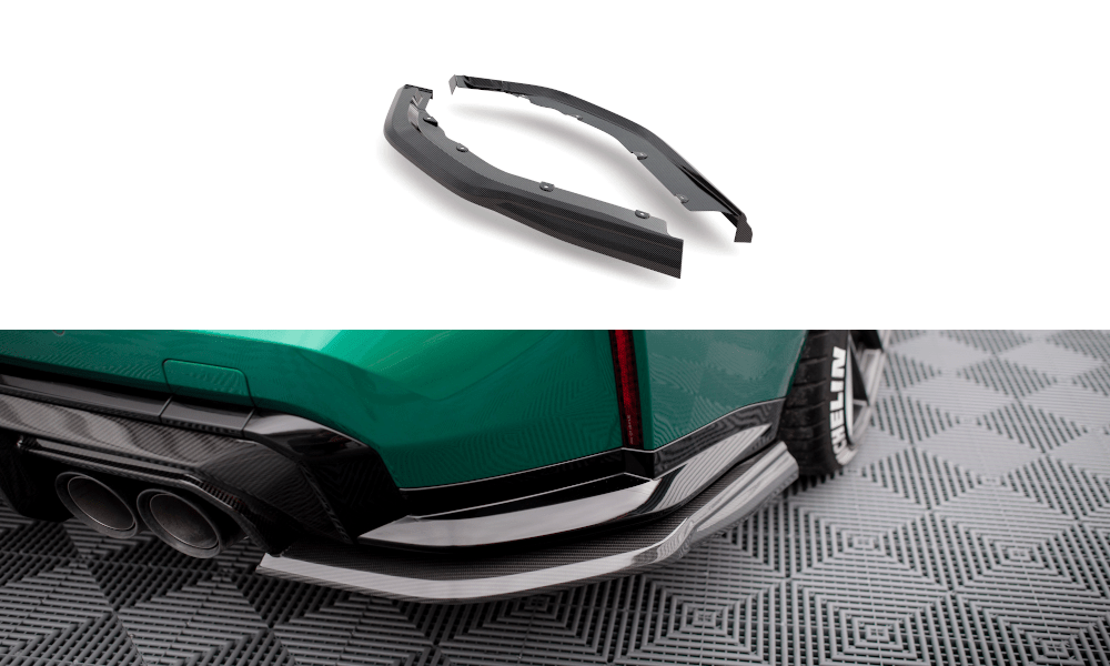 Maxton Carbon Fiber Rear Side Splitters compatible with BMW M3 G80 G81