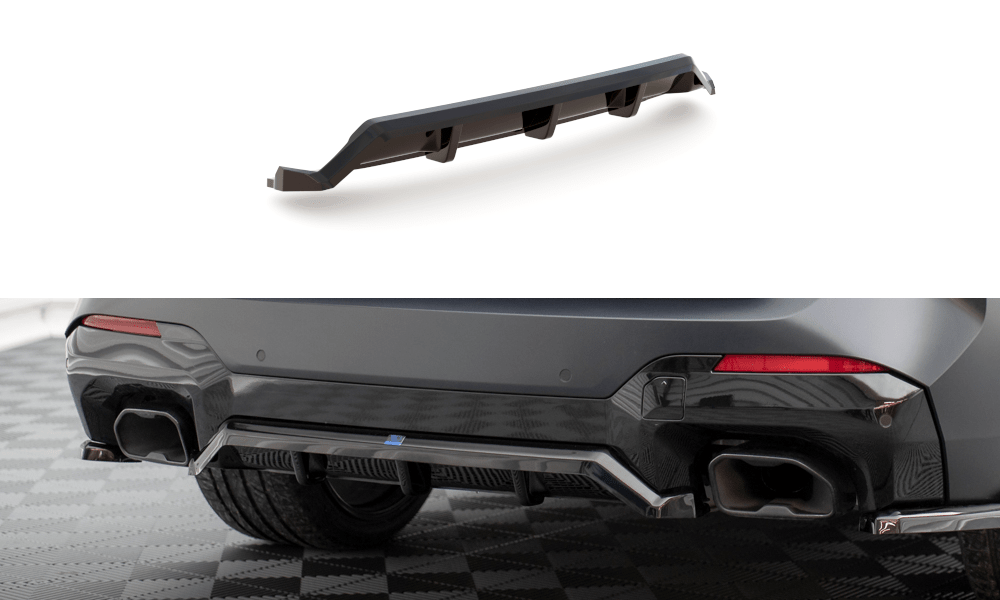 Maxton Design Rear Splitter (with vertical bars) compatible with BMW X3 M-Pack G01 Facelift