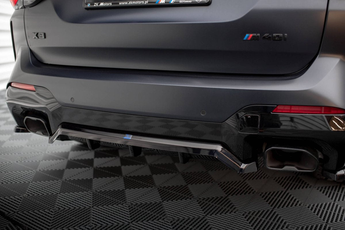 Maxton Design Rear Splitter (with vertical bars) BMW X3 M-Pack G01 Facelift