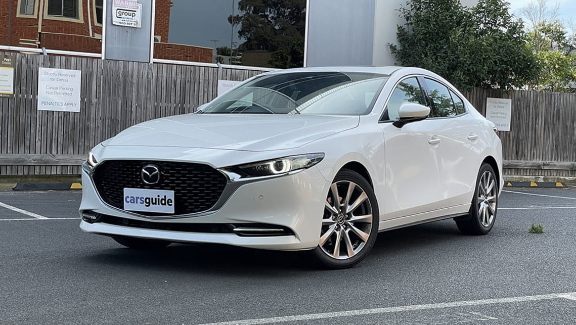 MAZDA 3 (Sedan) 2020+ (Stainless Trim) Window Visors | Weather Shields