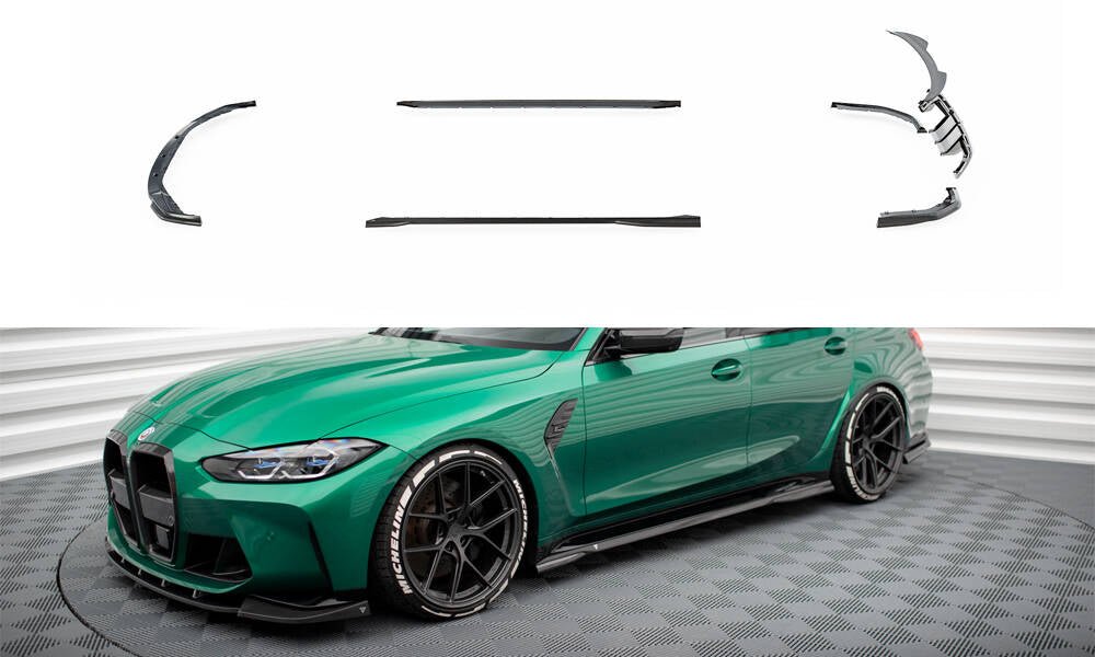 Maxton Carbon Fiber Full Splitter Kit compatible with BMW M3 G80 Sedan