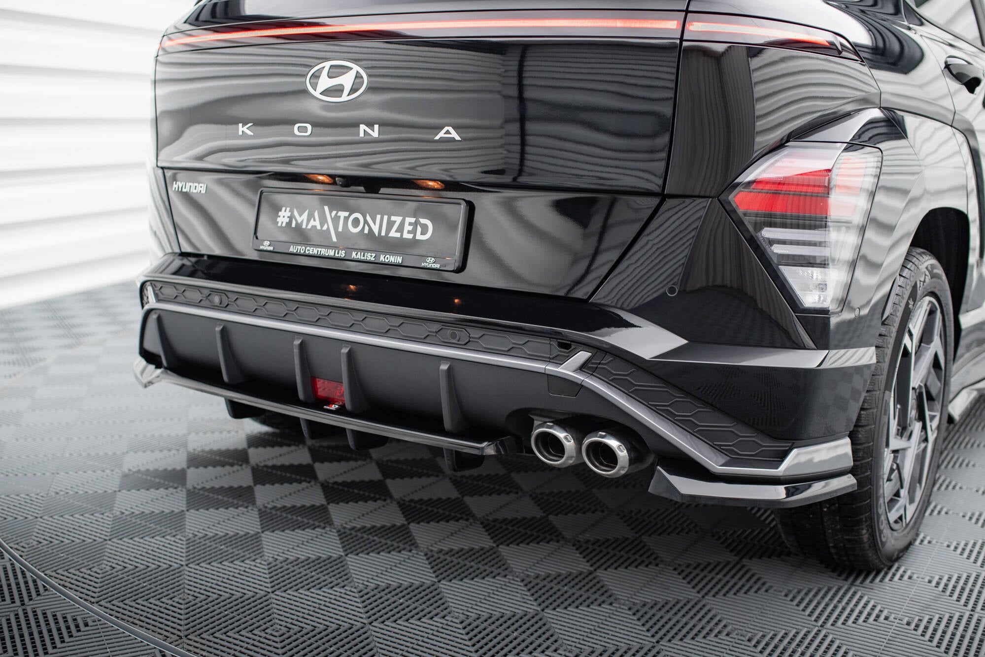 Maxton Design Rear Splitter (with vertical bars) Hyundai Kona N-Line Mk2