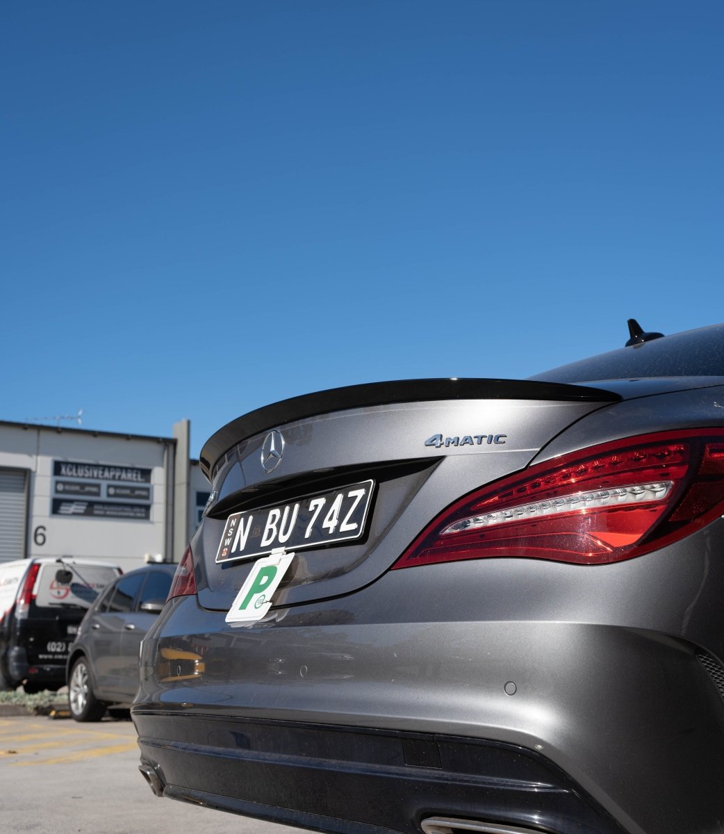 AMG Style Gloss Black ABS Rear Spoiler Boot Lip for Mercedes-Benz CLA C117 Sedan (2013-2019)
