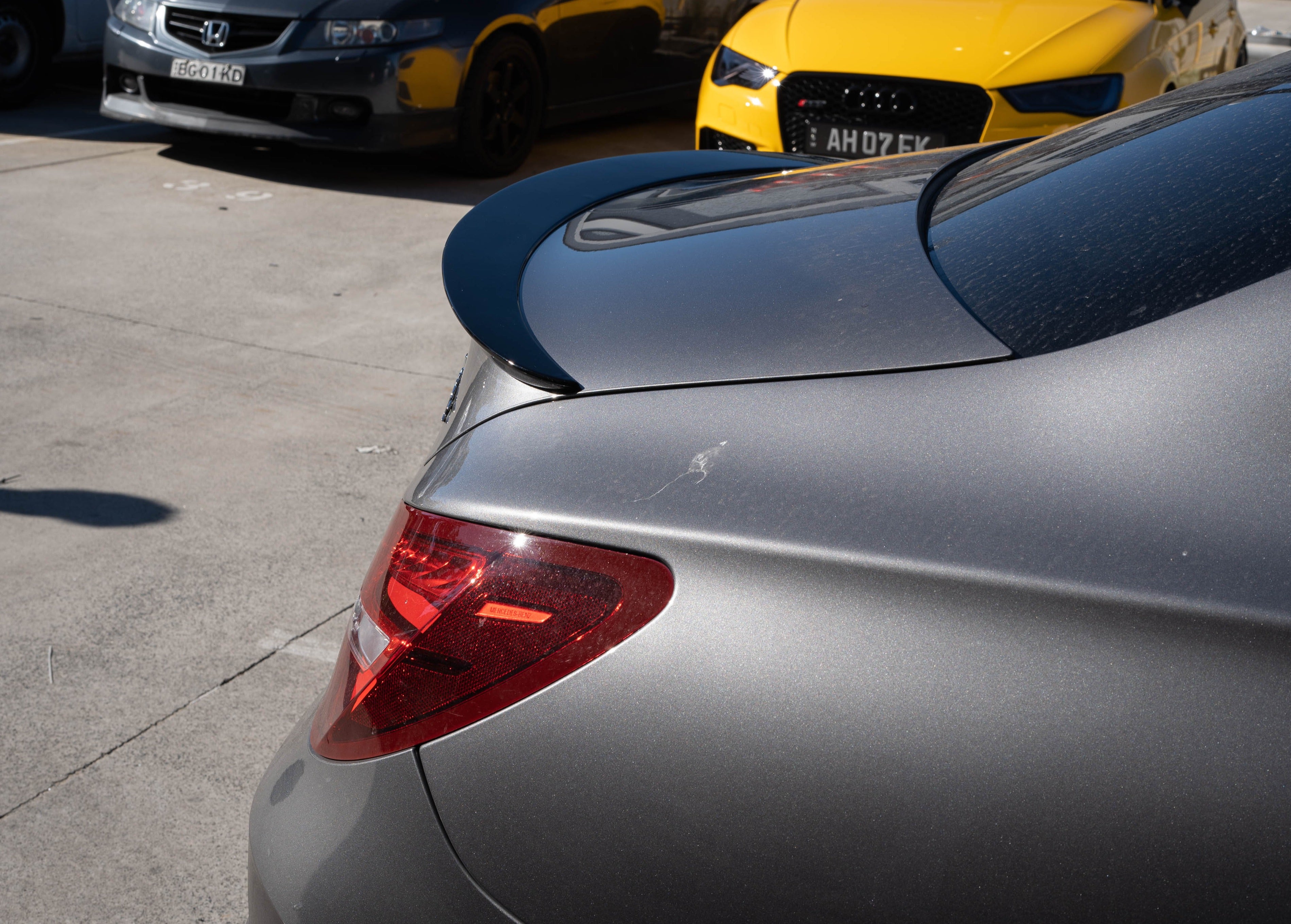 AMG Style Gloss Black ABS Rear Spoiler Boot Lip for Mercedes-Benz CLA C117 Sedan (2013-2019)