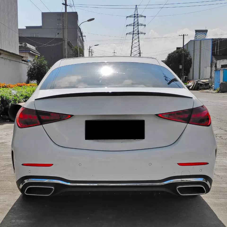 Mercedes-Benz C-Class W206 AMG Style Rear Spoiler – Gloss Black ABS Boot Lip