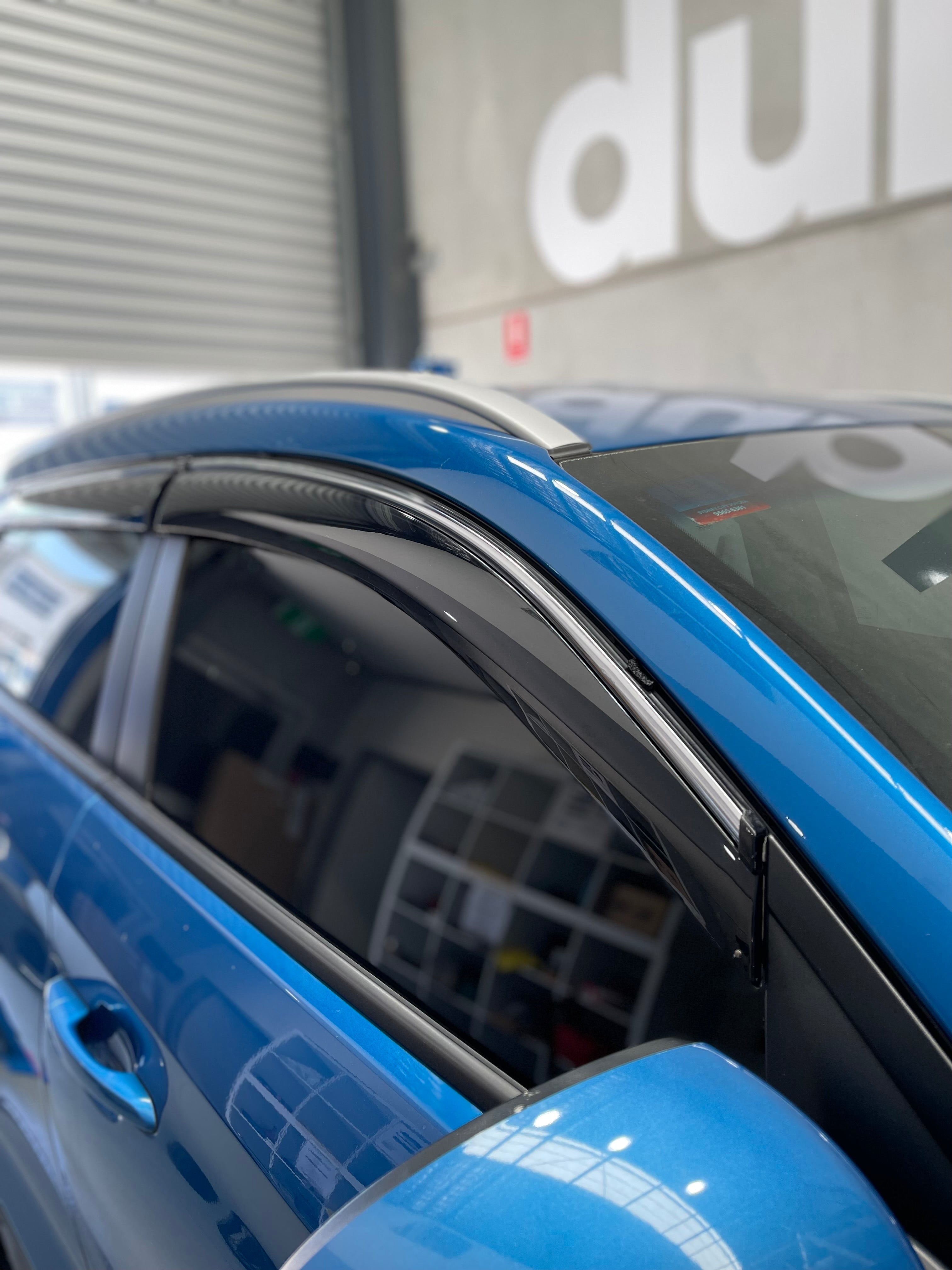 HYUNDAI TUCSON 2016+ (Chrome Trim) Window Visors | Weather Shields