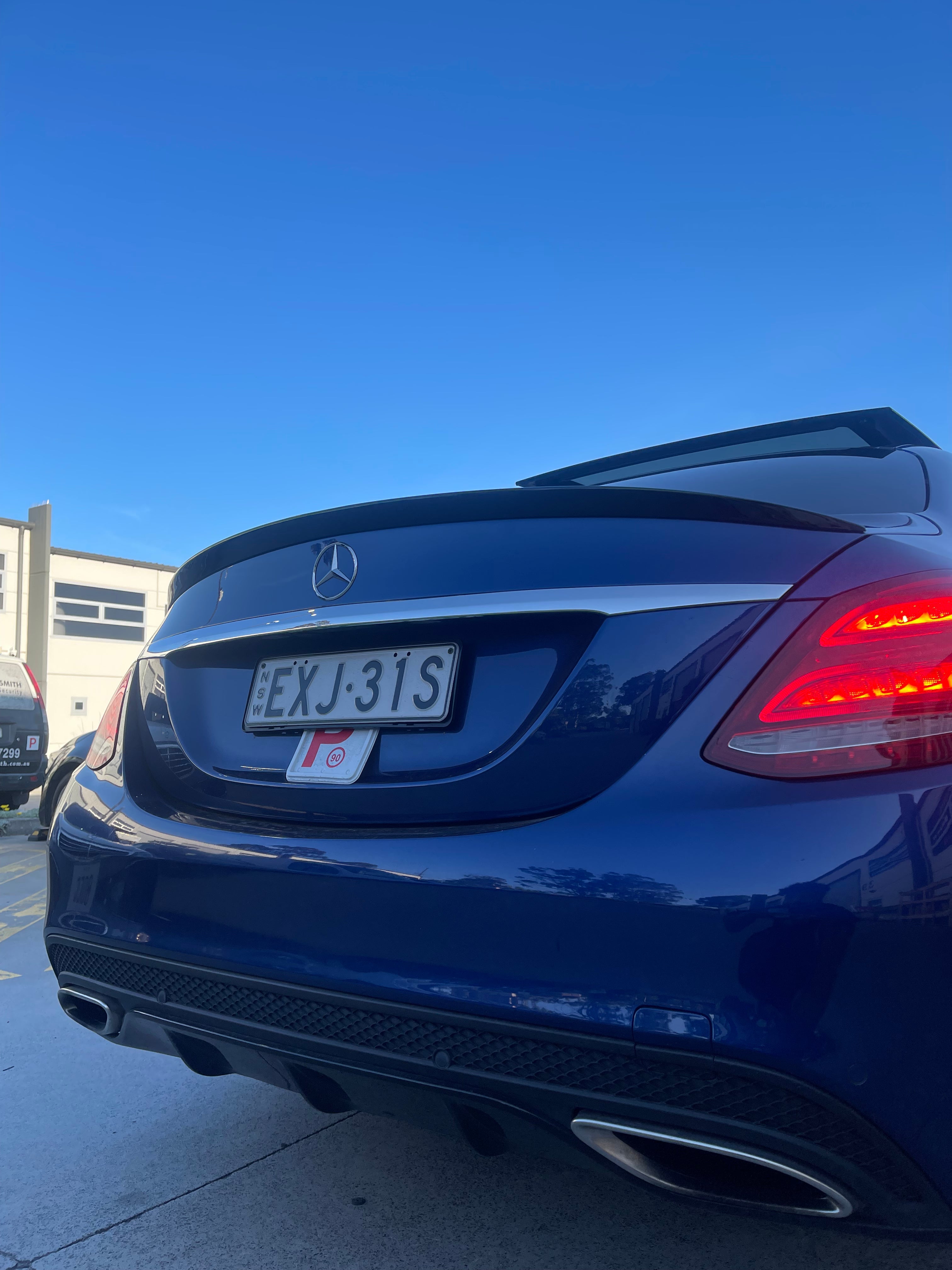 Mercedes-Benz C-Class W205 AMG Style ABS Rear Spoiler (Gloss Black)