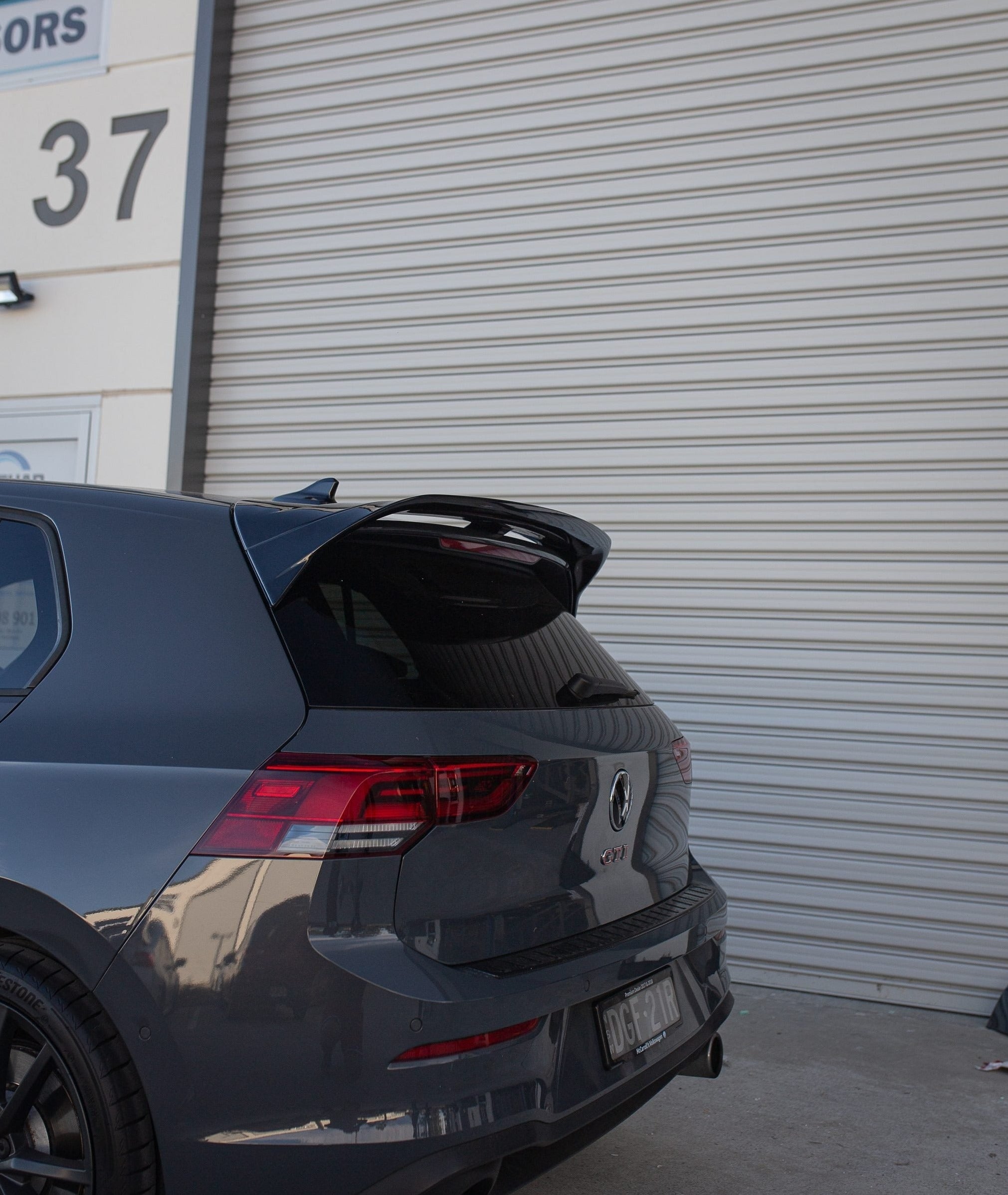 Volkswagen 2020-2024 Golf MK8 GTI Clubsport Style Rear Wing Spoiler (Gloss Black)