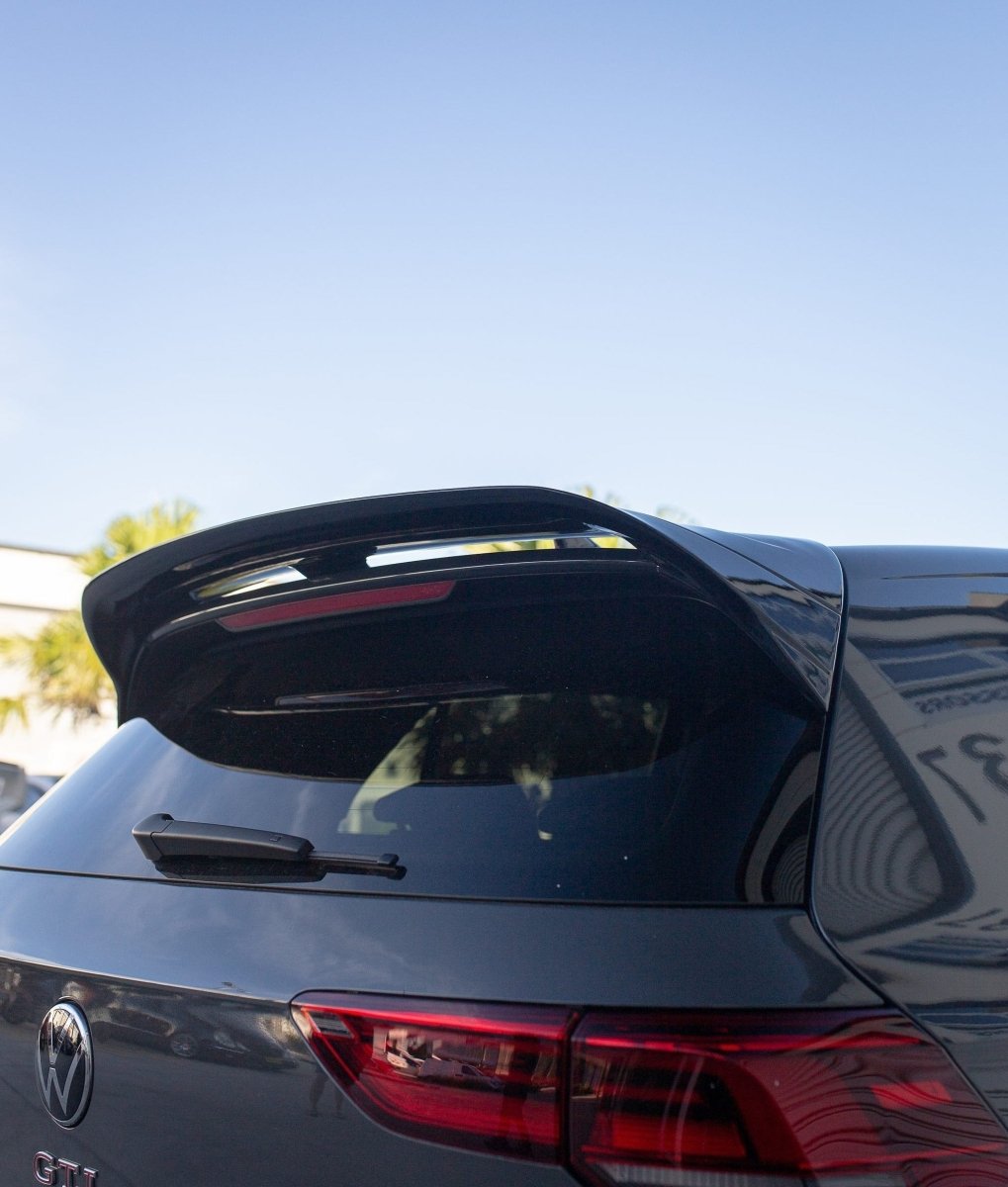 Volkswagen 2020-2024 Golf MK8 GTI Clubsport Style Rear Wing Spoiler (Gloss Black)