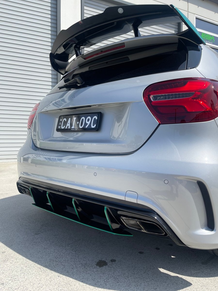 AMG Style Rear Diffuser to suit Mercedes Benz A250 / A45 W176 (With Exhaust Tips)