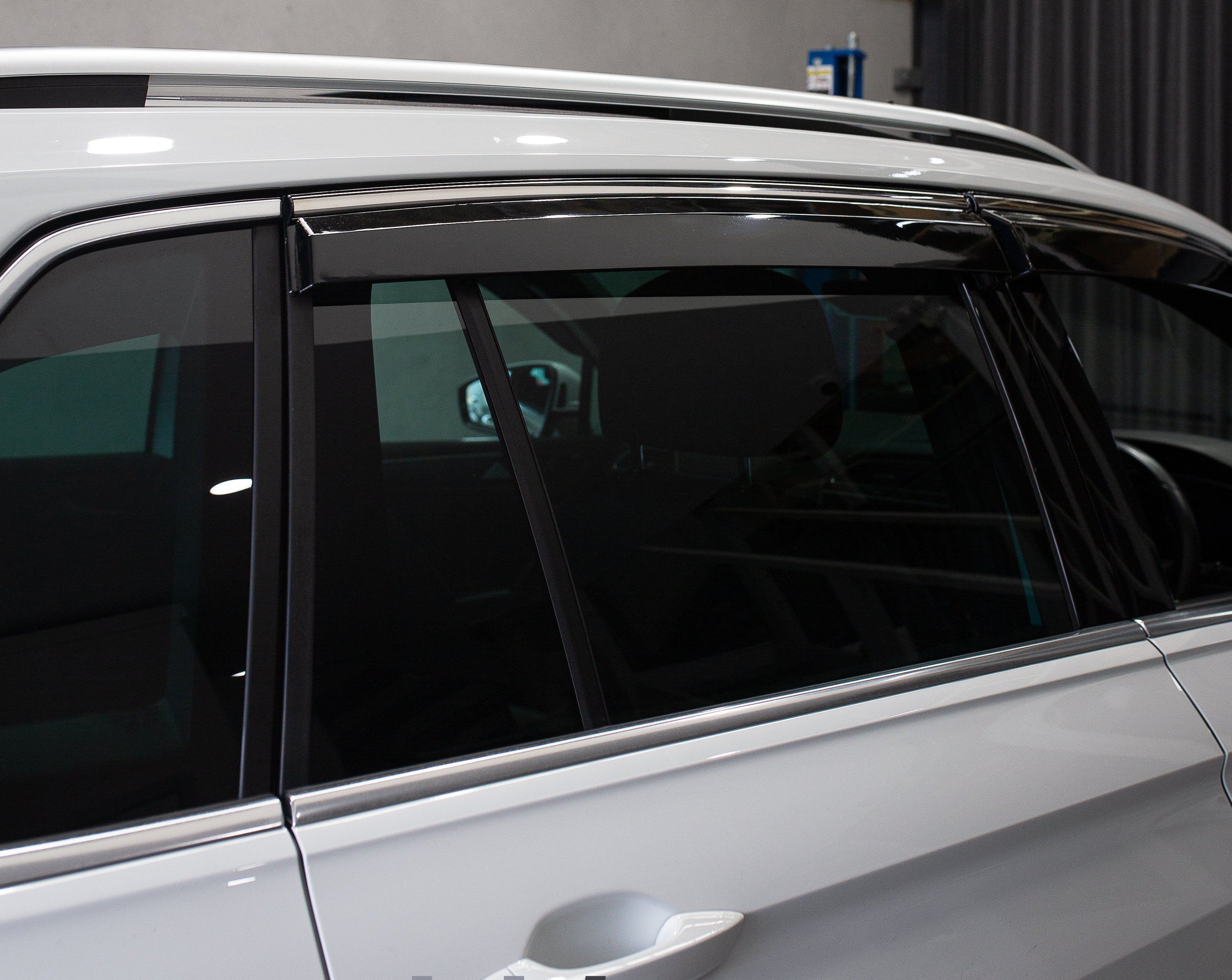 VOLKSWAGEN TIGUAN 2017+ (Stainless Trim) Window Visors | Weather Shields