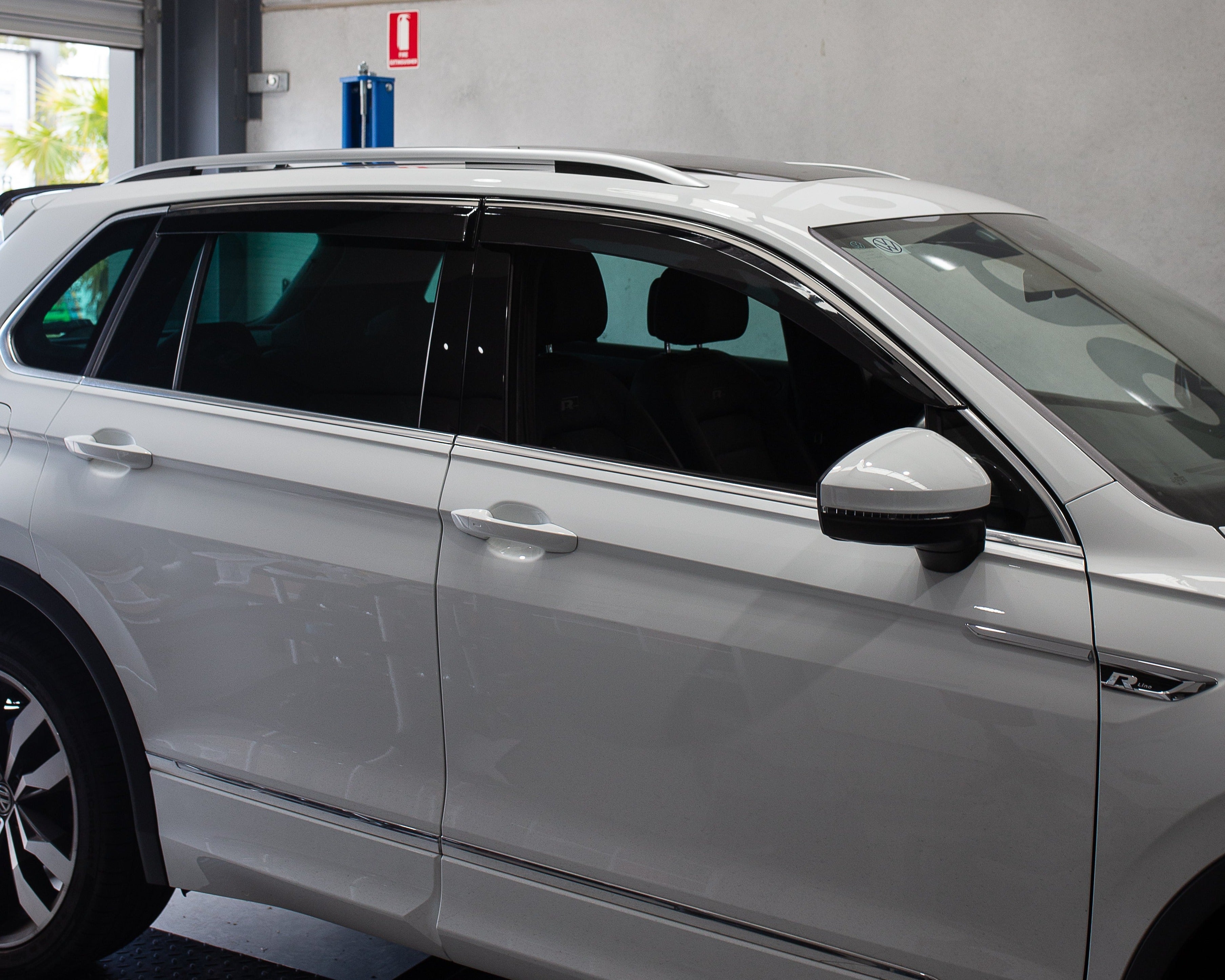 VOLKSWAGEN TIGUAN 2017+ (Stainless Trim) Window Visors | Weather Shields