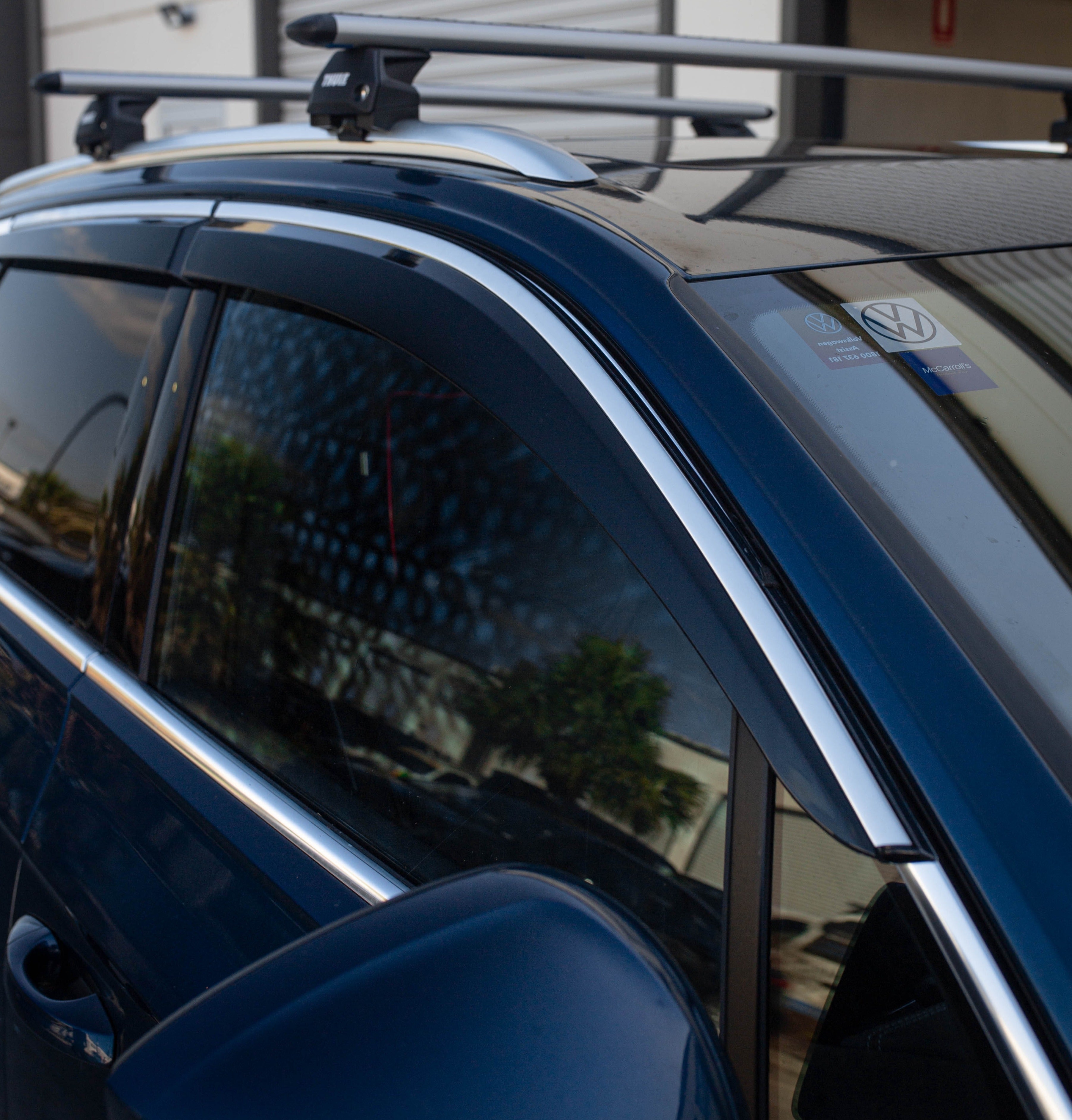 VOLKSWAGEN Touareg 2018+ (Stainless Trim) Window Visors | Weather Shields