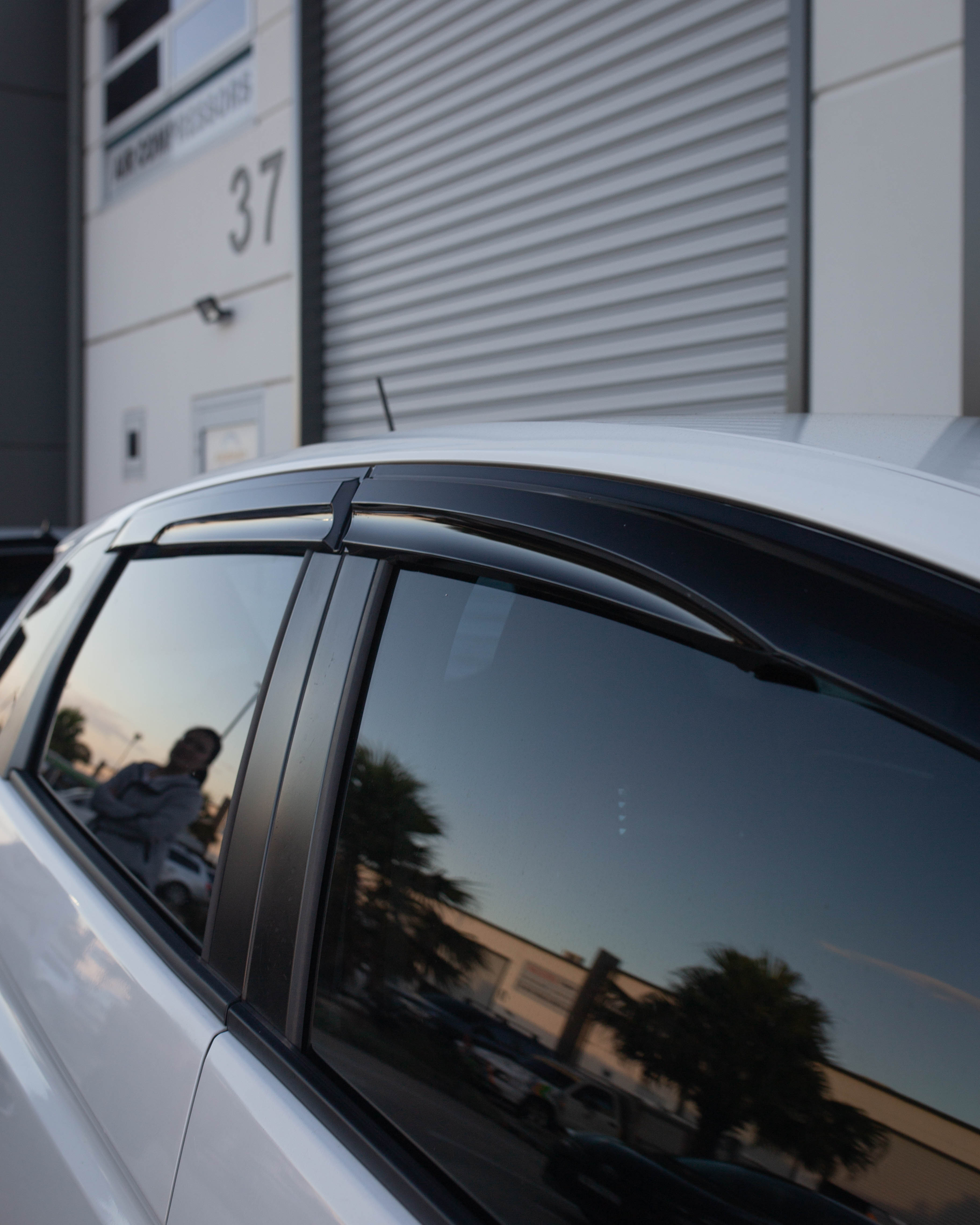 HONDA JAZZ (Hatch Back) 2014 - 2019 (Mugen Style) Window Visors | Weather Shields