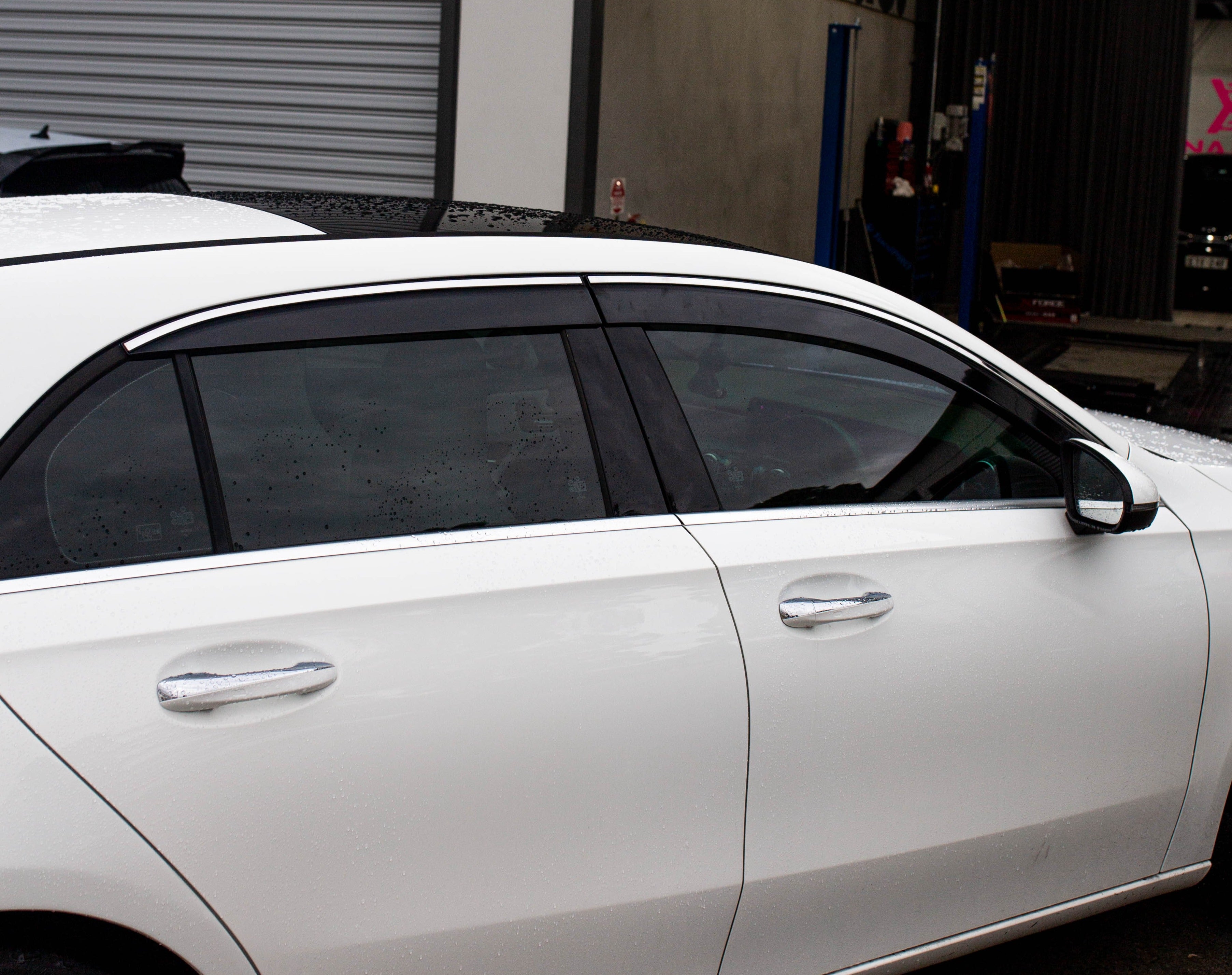 Mercedes A-CLASS (Hatch Back) W177 2018+ (Stainless Trim) Window Visors | Weather Shields