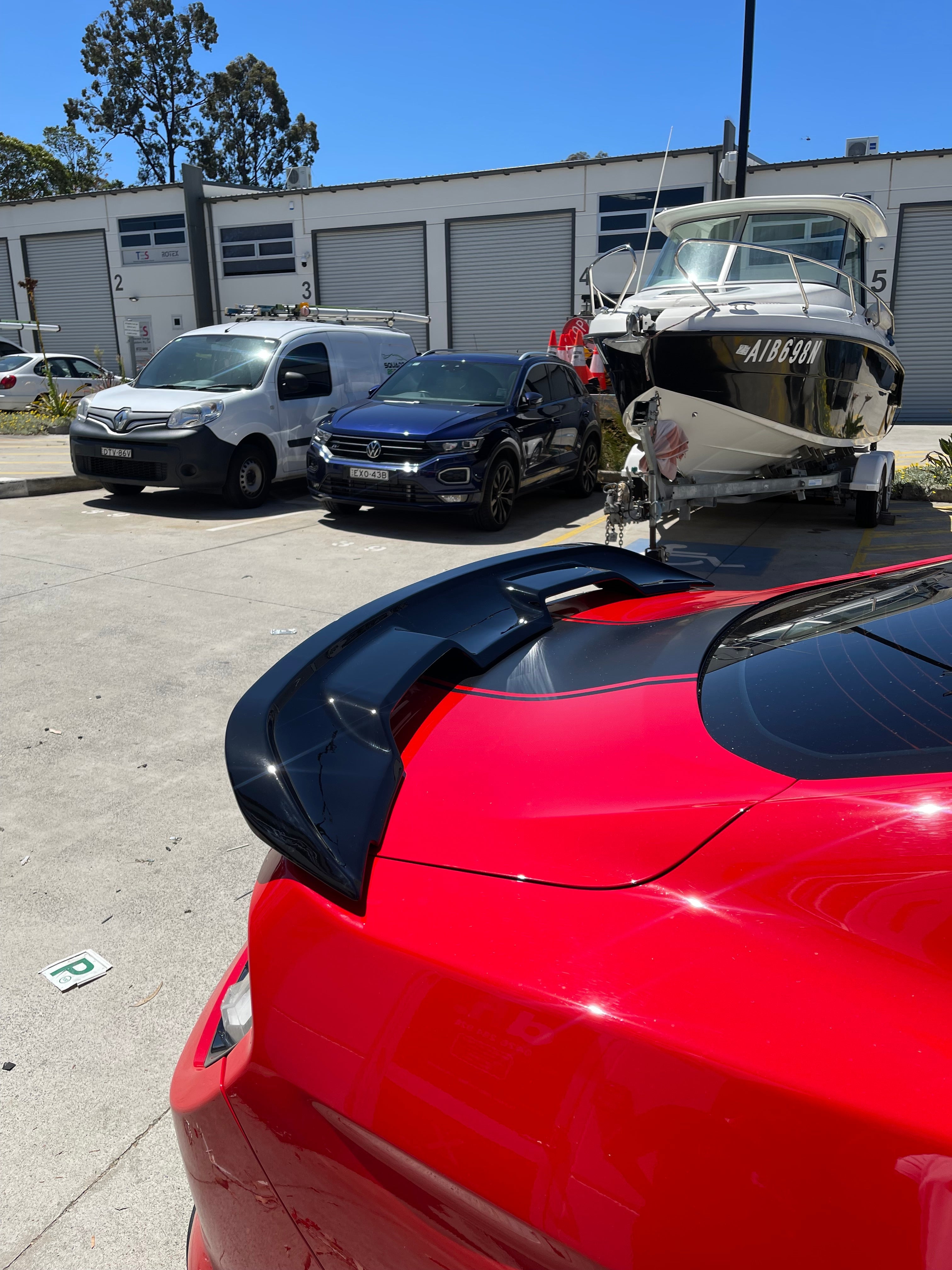 Ford Mustang 2015–2020 GT500 Style ABS Rear Spoiler (Gloss Black)