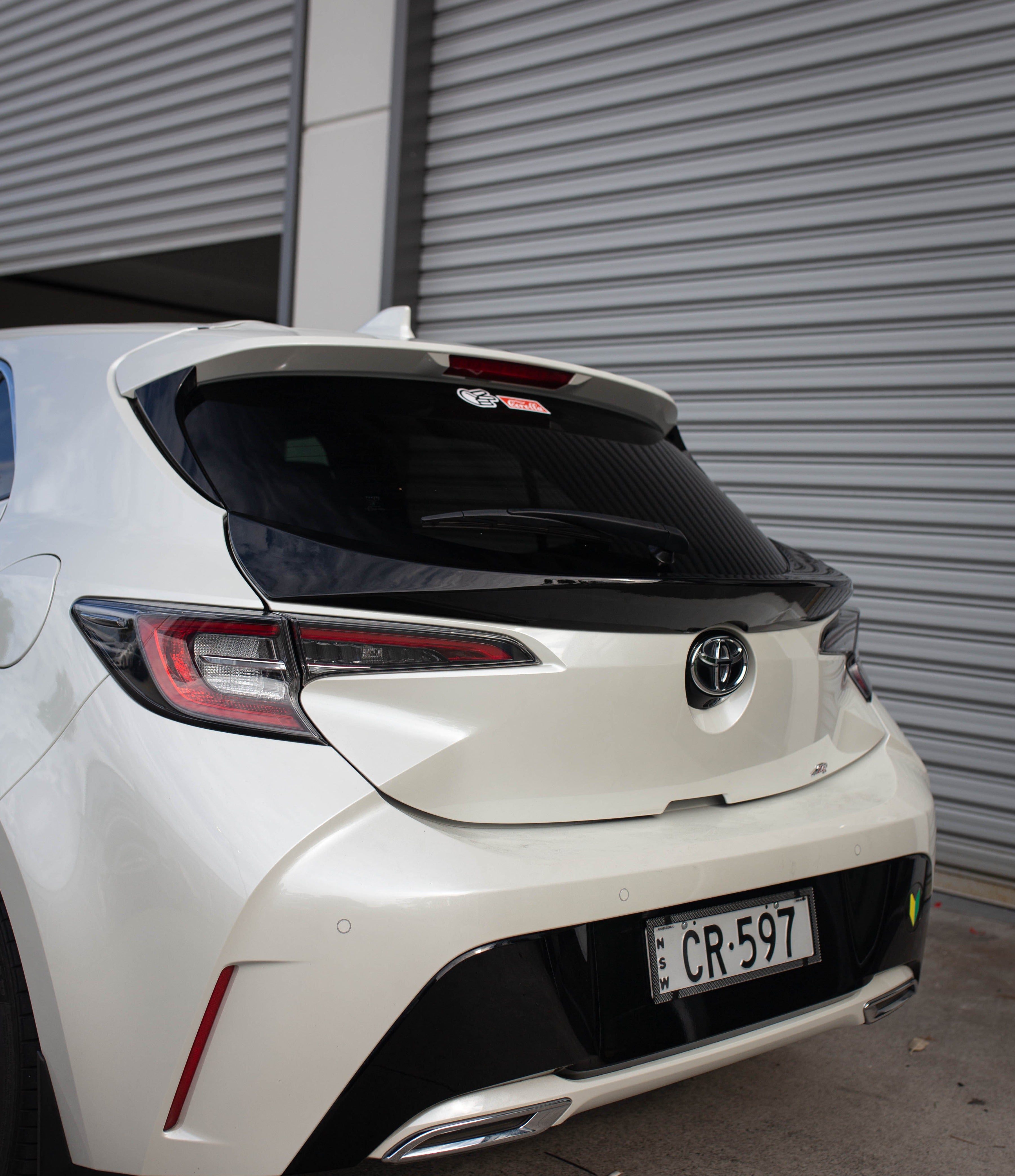 T-R Style Gloss Black ABS Mid Spoiler for Toyota Corolla Hatchback E210 (2018 – 2022)