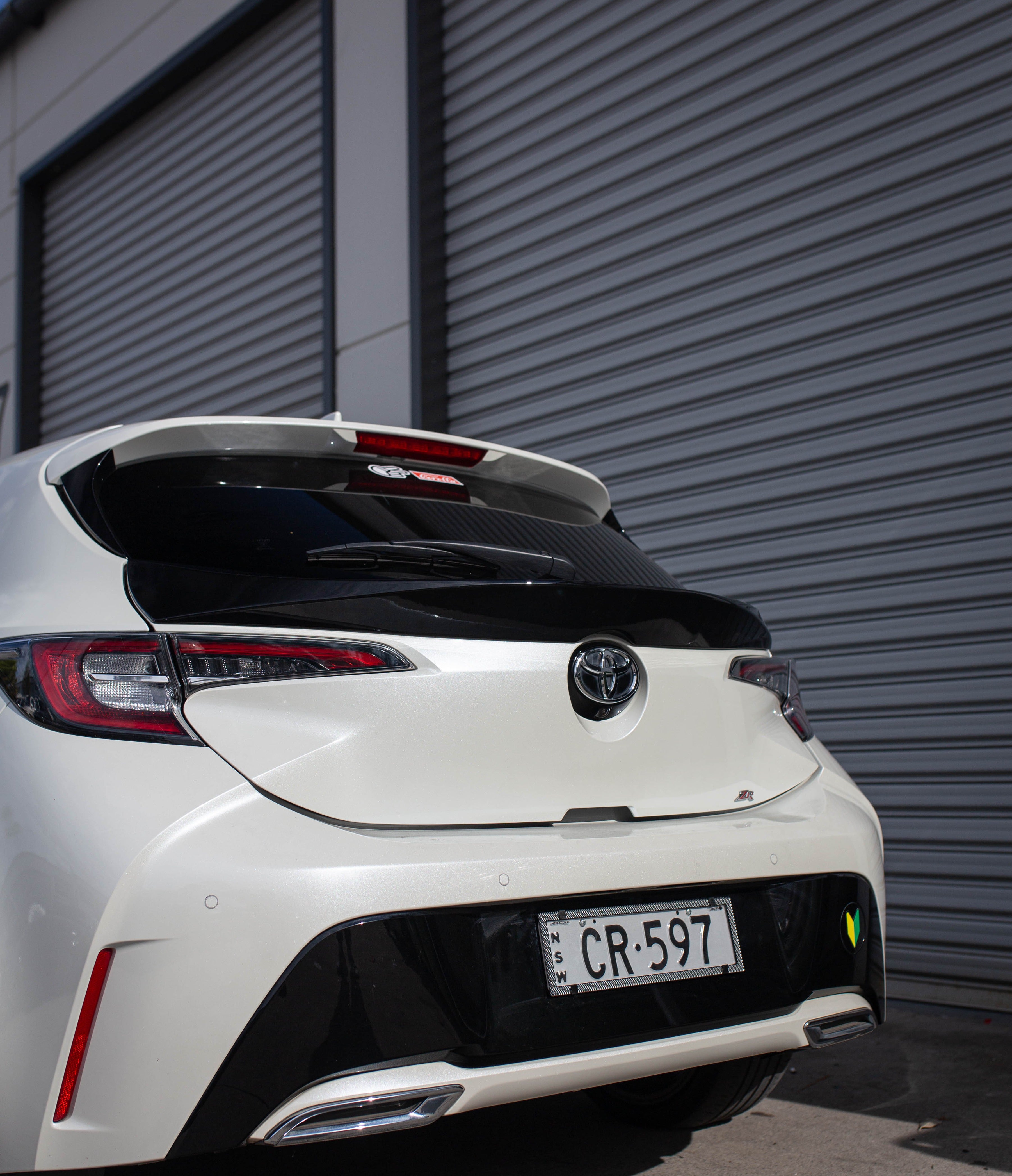 T-R Style Gloss Black ABS Mid Spoiler for Toyota Corolla Hatchback E210 (2018 – 2022)