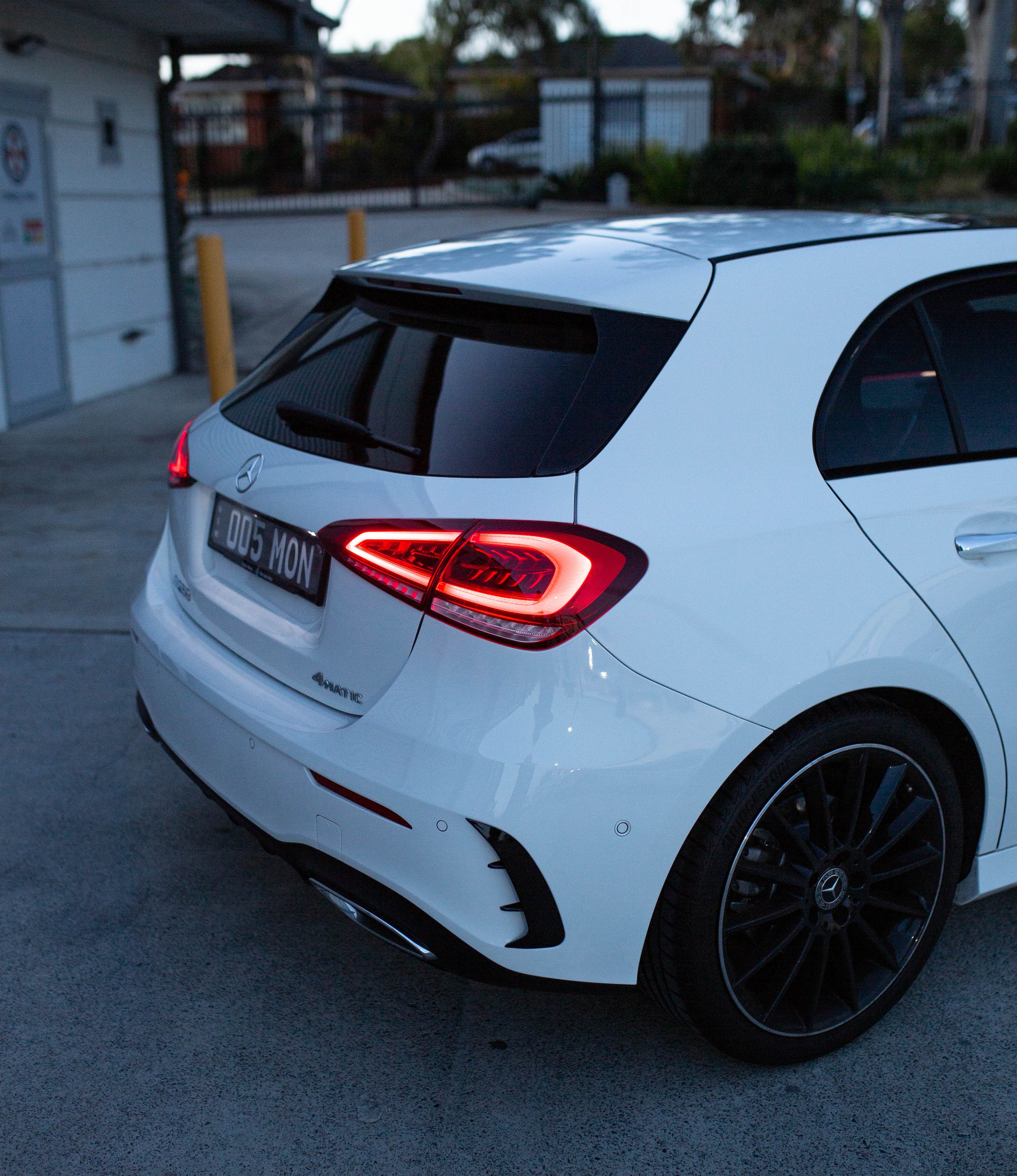 Mercedes Benz A Class W177 AMG Style ABS Rear Bumper Vents (Gloss Black)