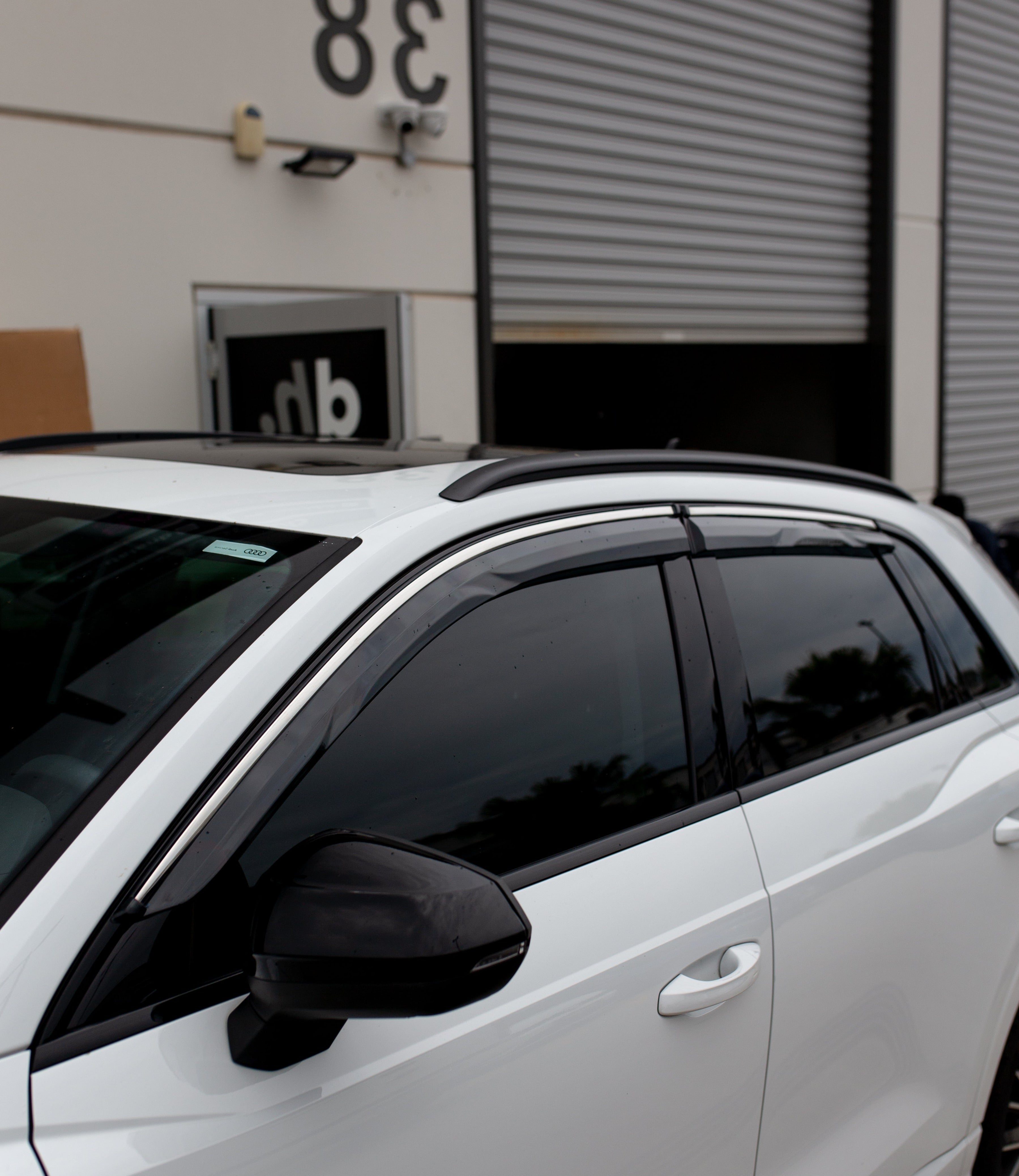 Audi Q3 2020+ (Stainless Trim) Window Visors | Weather Shields