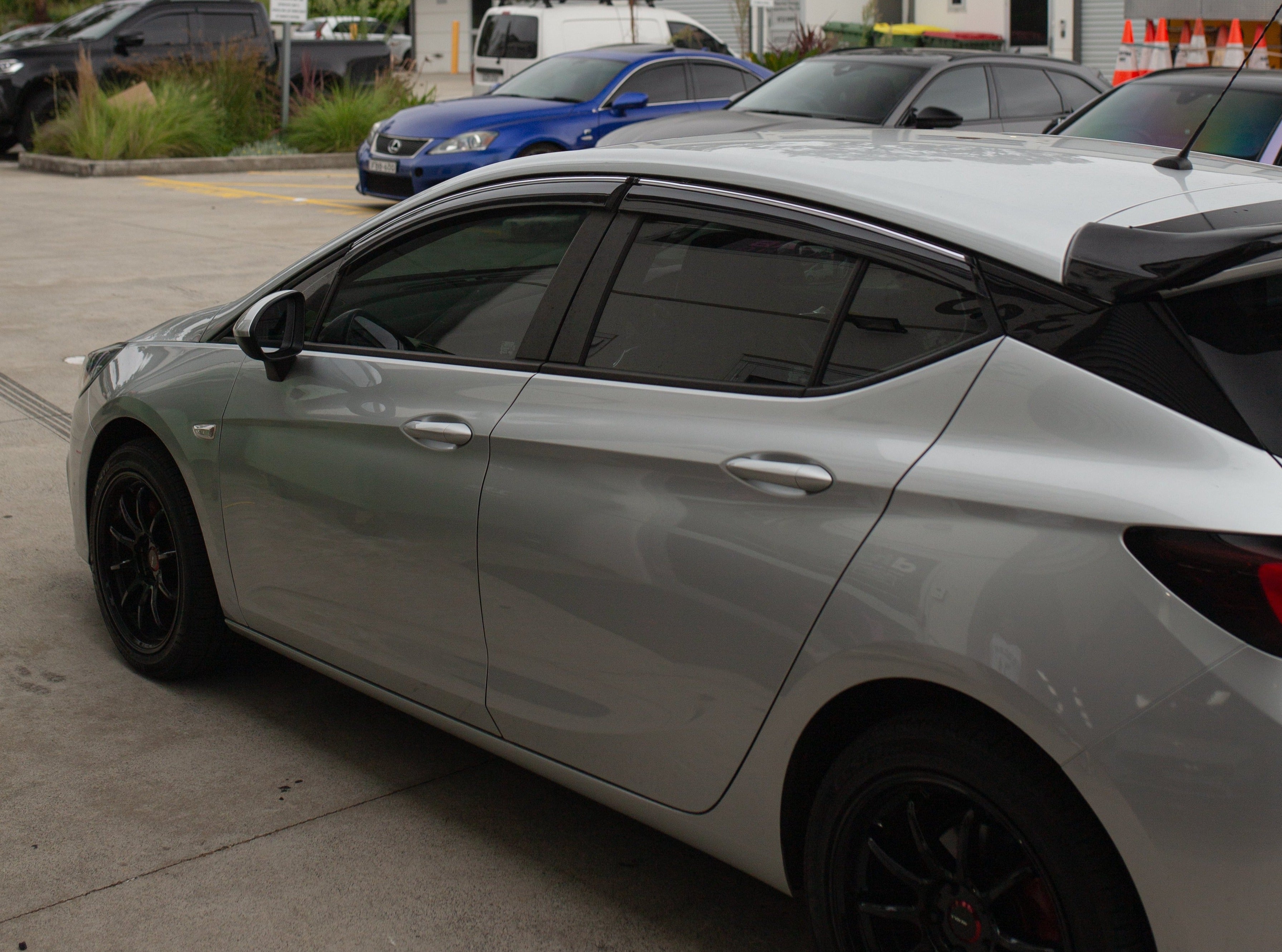 HOLDEN ASTRA (Hatch Back) 2016+ (Chrome Trim) Window Visors | Weather Shields