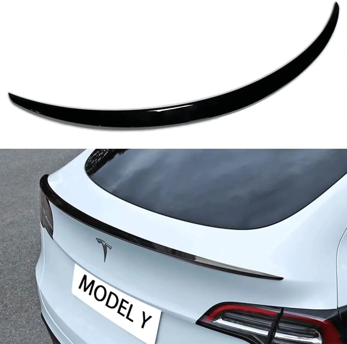 OE Style Gloss Black ABS Rear Spoiler Boot Lip for Tesla Model Y (2020 – 2024)