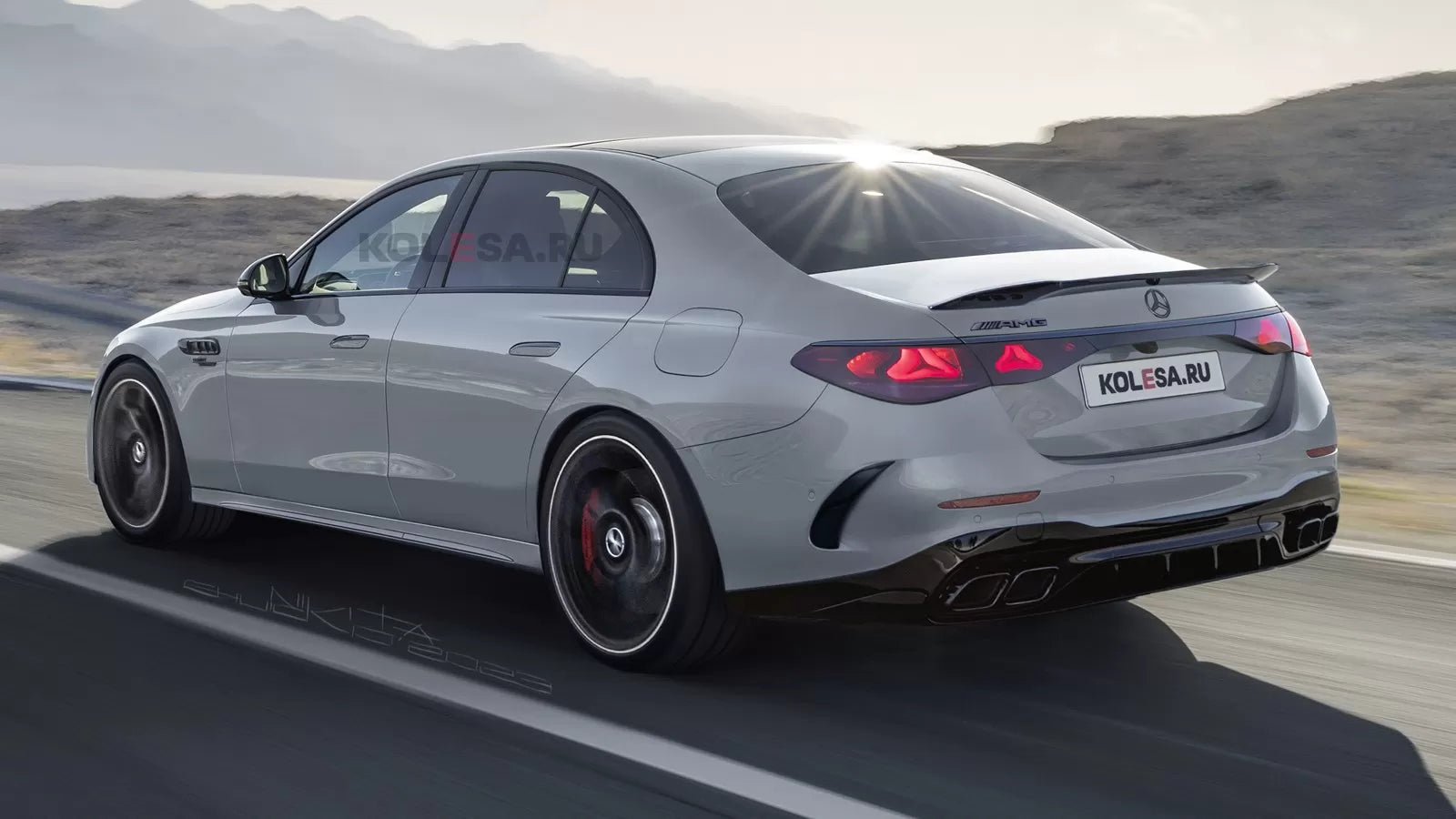 Mercedes-Benz E-Class W214 AMG Style Gloss Black ABS Rear Spoiler Boot Lip