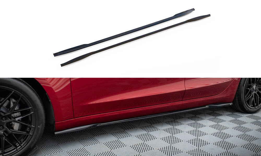 Maxton Design Side Skirts Diffusers V.2 Tesla Model 3 Mk1 / Mk1 Facelift