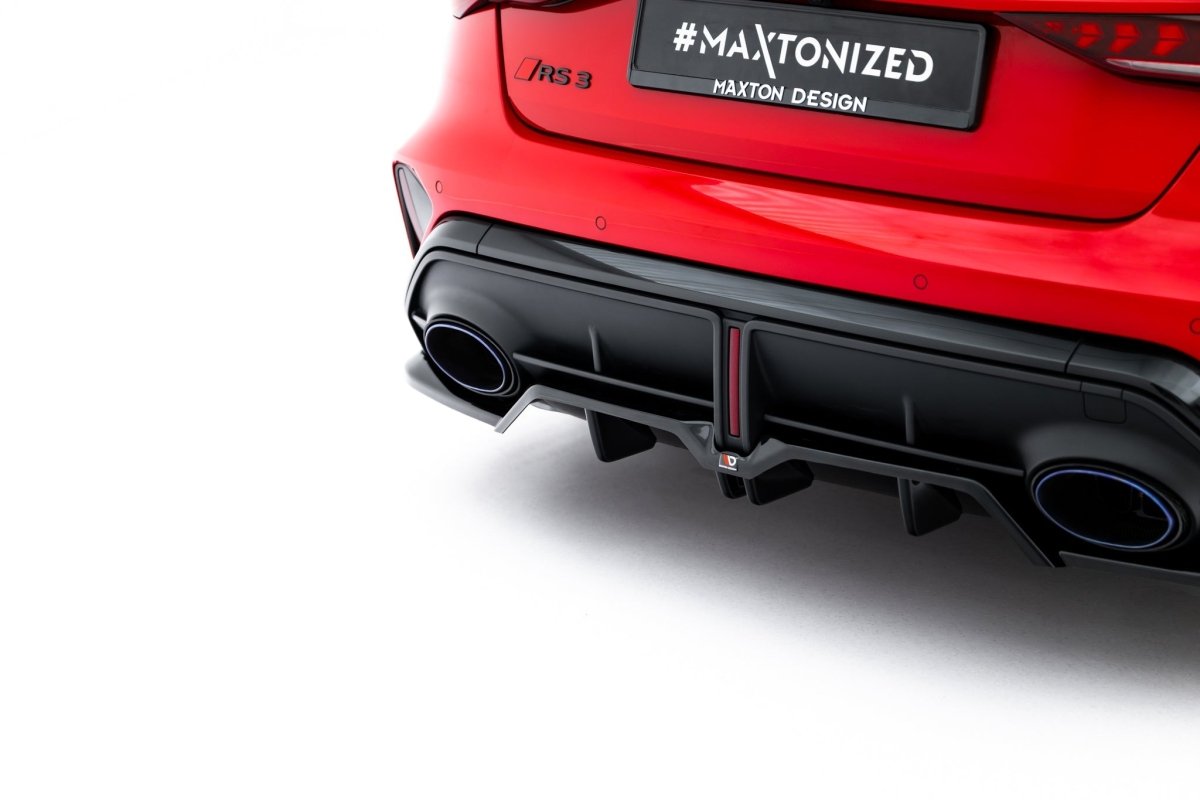 Maxton Design Rear Splitter (with vertical bars) V.1 Audi RS3 Sedan 8Y Facelift