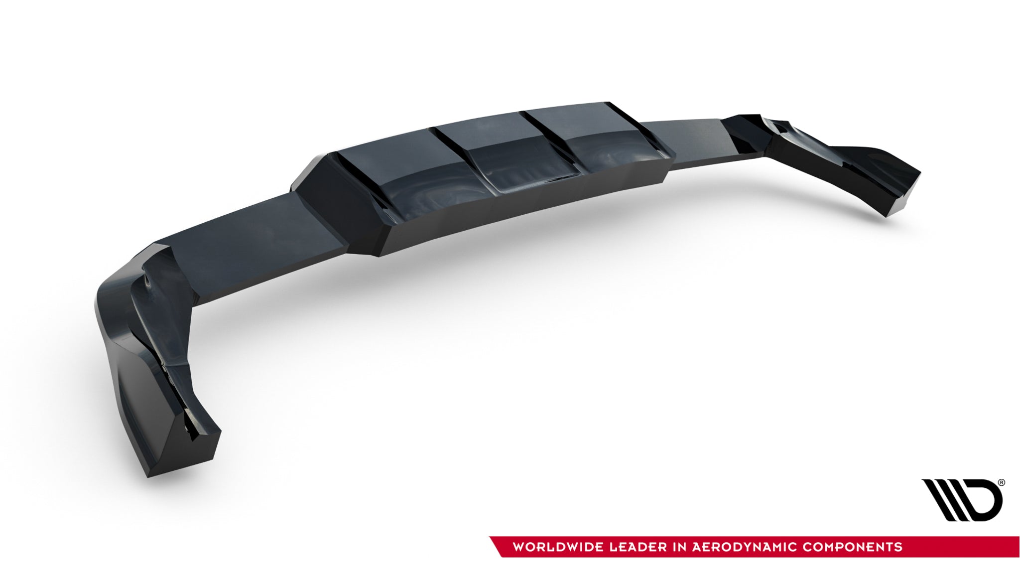 Maxton Design Rear Splitter (with vertical bars) V.1 Volkswagen Golf R Mk8 / Mk8.5 Facelift