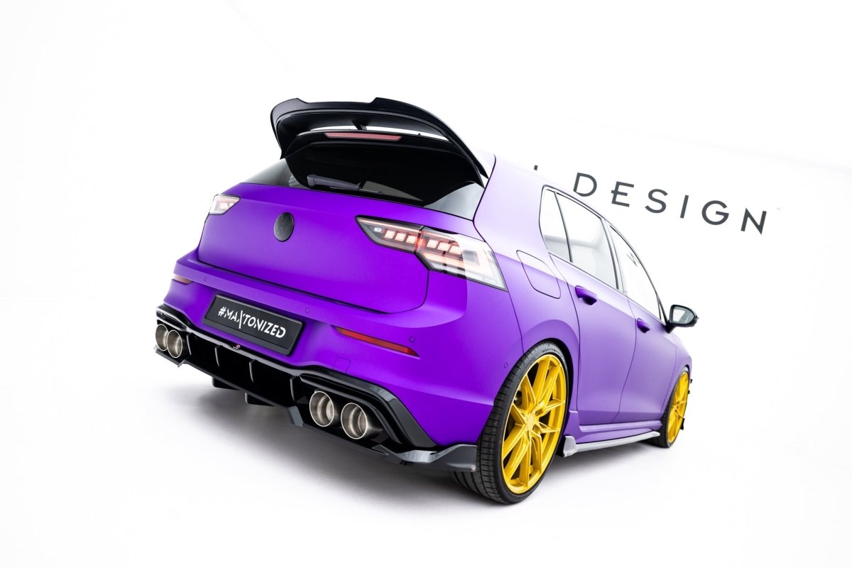 Maxton Design Rear Splitter (with vertical bars) V.1 Volkswagen Golf R Mk8 / Mk8.5 Facelift