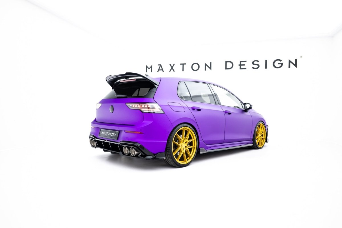 Maxton Design Rear Splitter (with vertical bars) V.1 Volkswagen Golf R Mk8 / Mk8.5 Facelift