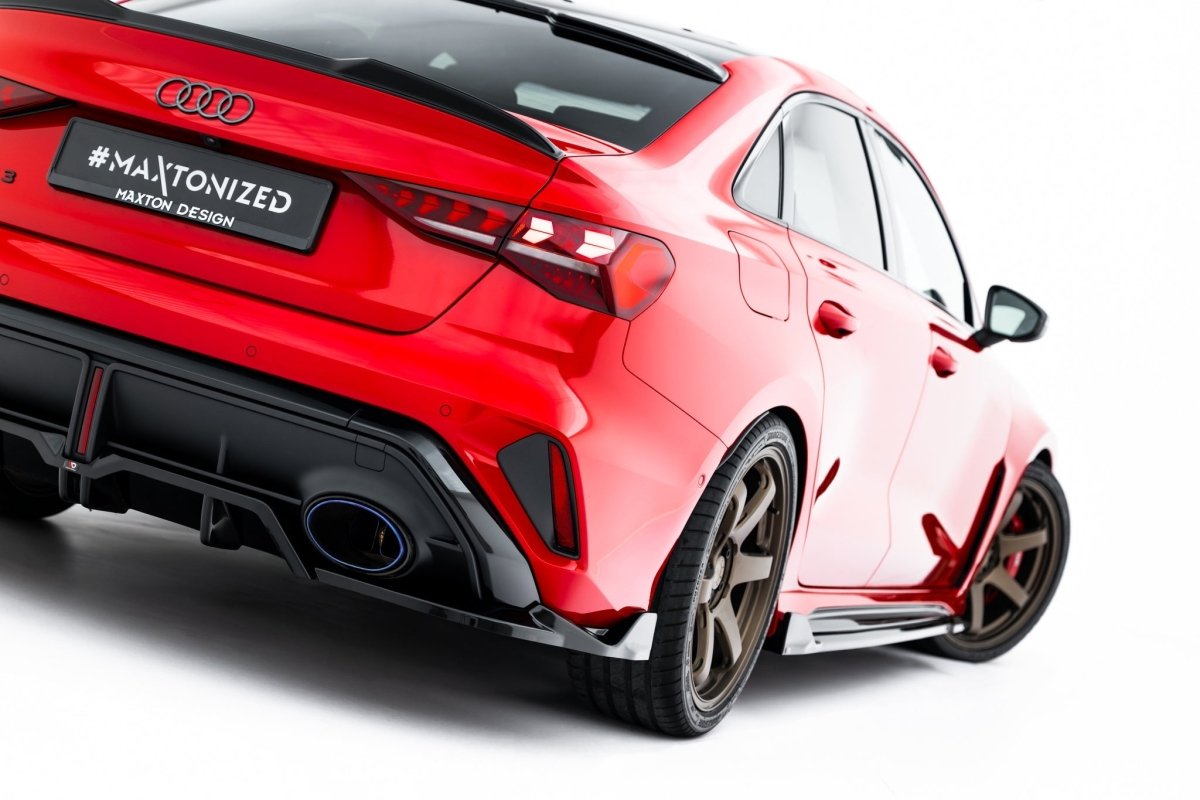 Maxton Design Rear Splitter (with vertical bars) V.2 Audi RS3 Sedan 8Y Facelift