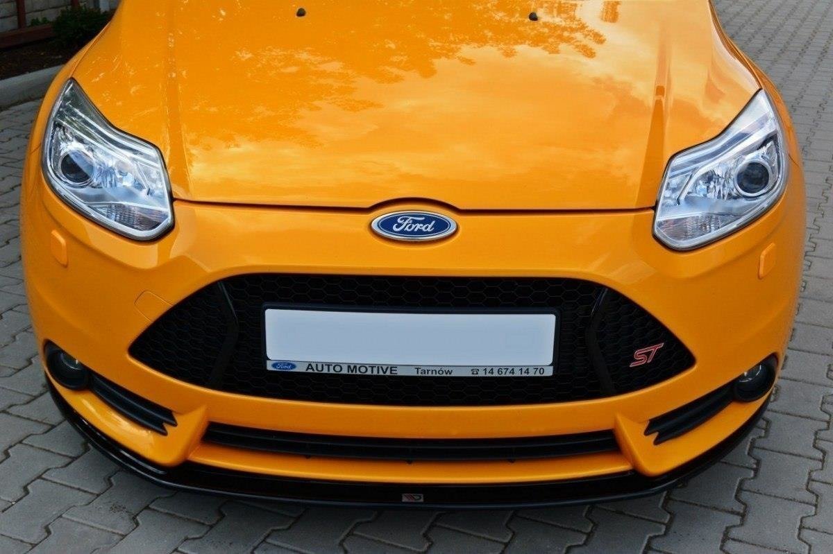 Maxton Design Front Ford Focus Mk 3 ST Prefacelift Front Splitter Lip + Side Skirts