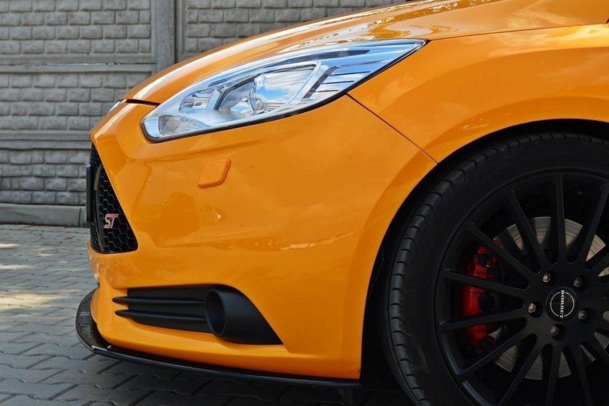 Maxton Design Front Ford Focus Mk 3 ST Prefacelift Front Splitter Lip + Side Skirts