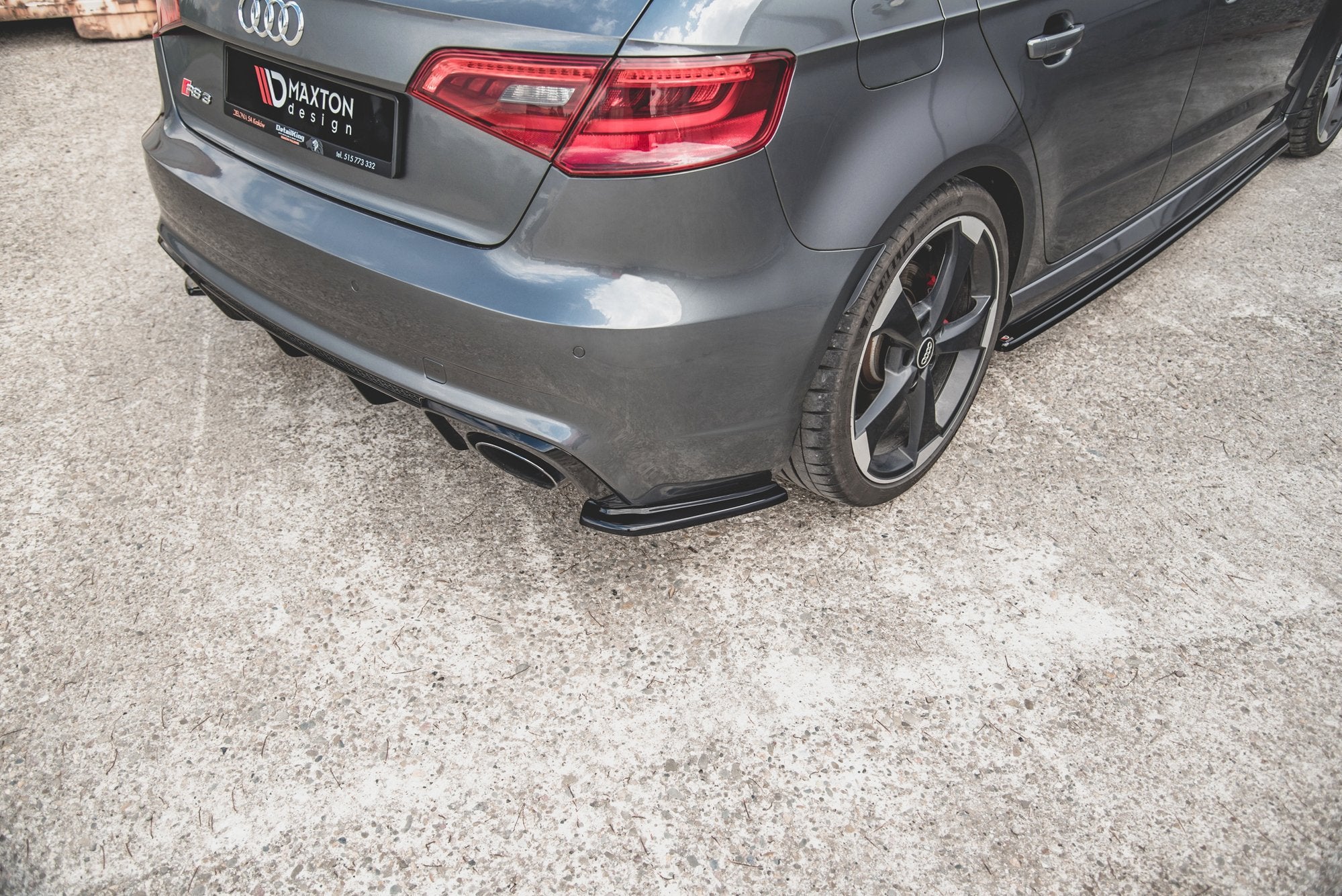 Maxton Design Rear Side Splitters Audi RS3 8VA Sportback