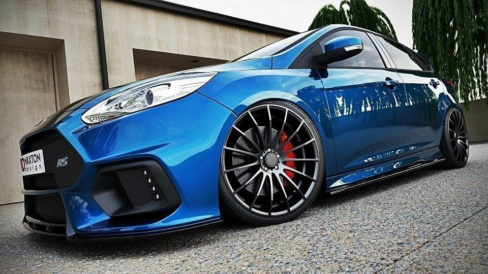Maxton Design Front Ford Focus Mk 3 ST Prefacelift Front Splitter Lip + Side Skirts