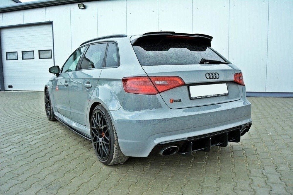 Maxton Design Audi RS3 8VA Sportback Front Splitter Lip v2 + Side Skirts + Diffuser