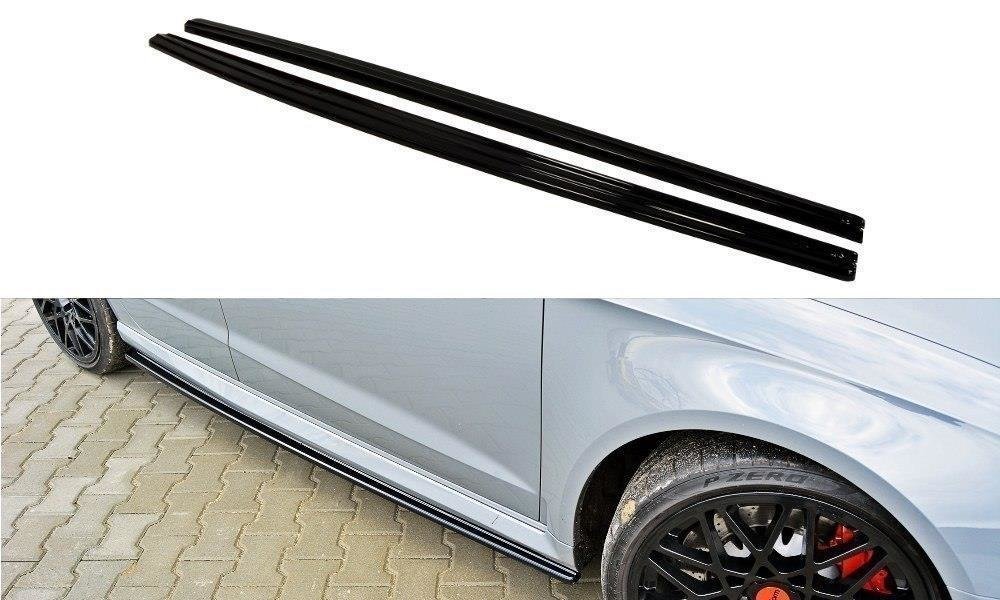 Maxton Design Audi RS3 8VA Sportback Front Splitter Lip v2 + Side Skirts + Diffuser