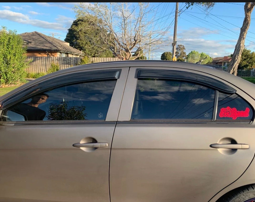 2008 - 2017 Mitsubishi Lancer CJ Ralliart Evo X Window Visors | Weather Shields
