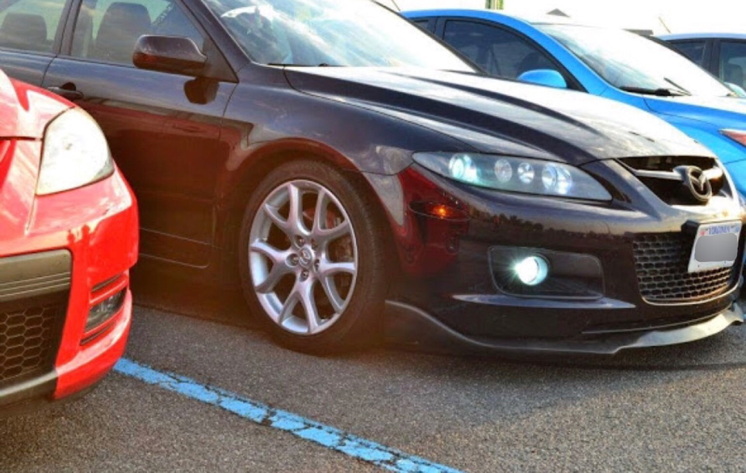 Mazda 6 Front Lip - 2005-2007 Mazda 6 MPS CS Polyurethane Front Lip