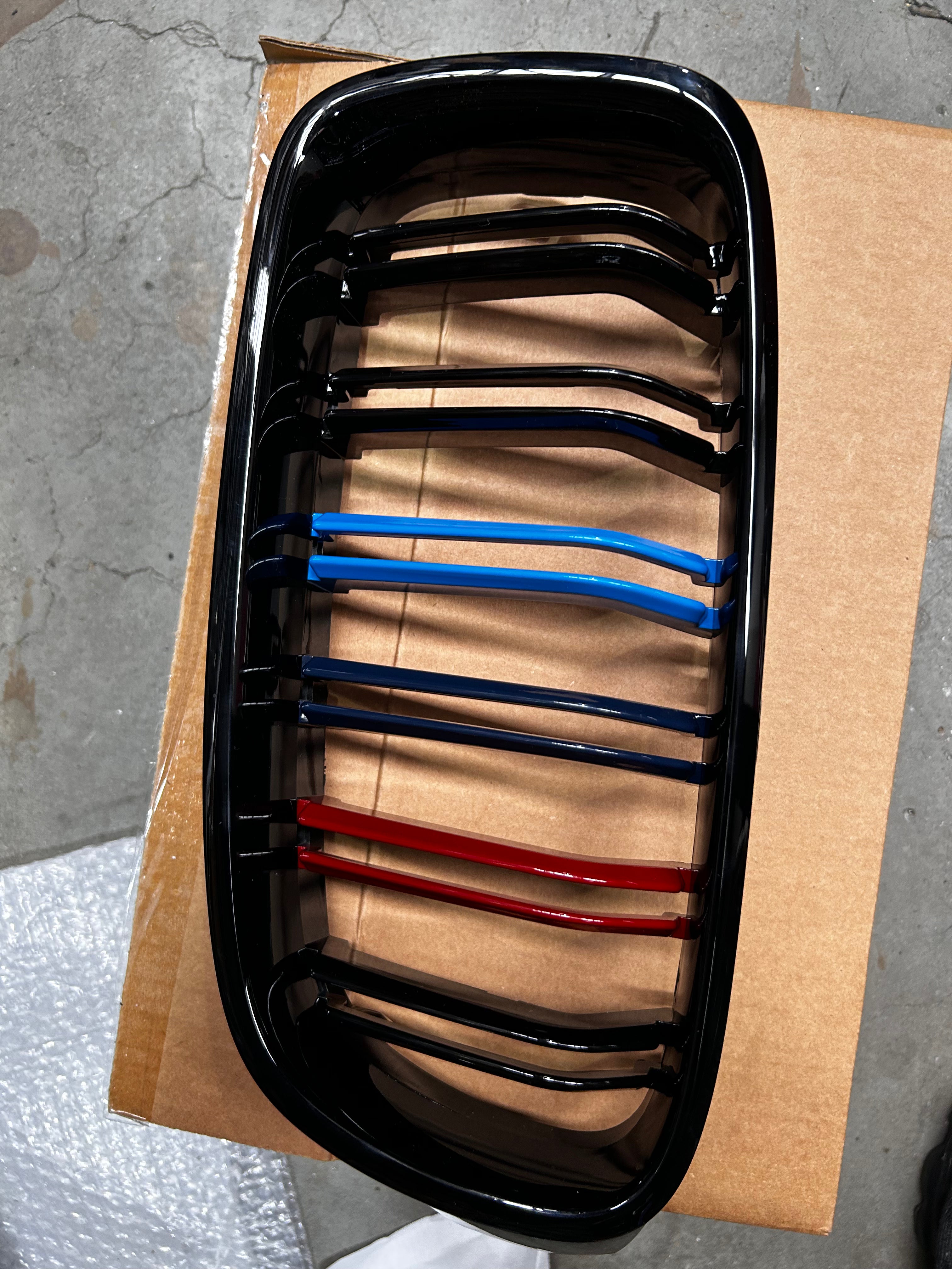 BMW 3 Series F30 / F31 M Performance Style Front Grille (Gloss Black Double Slat)