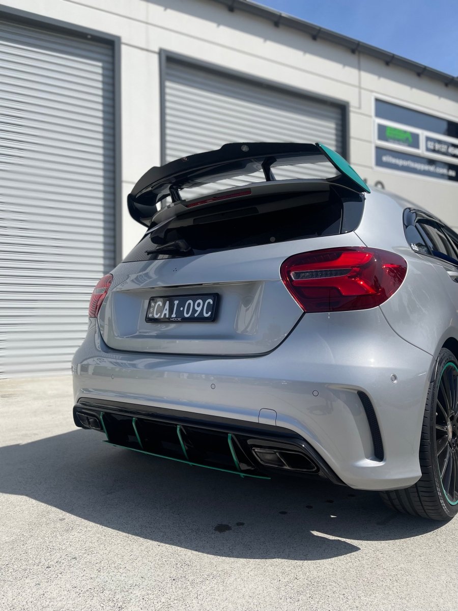 AMG Style Rear Diffuser to suit Mercedes Benz A250 / A45 W176 (With Exhaust Tips)