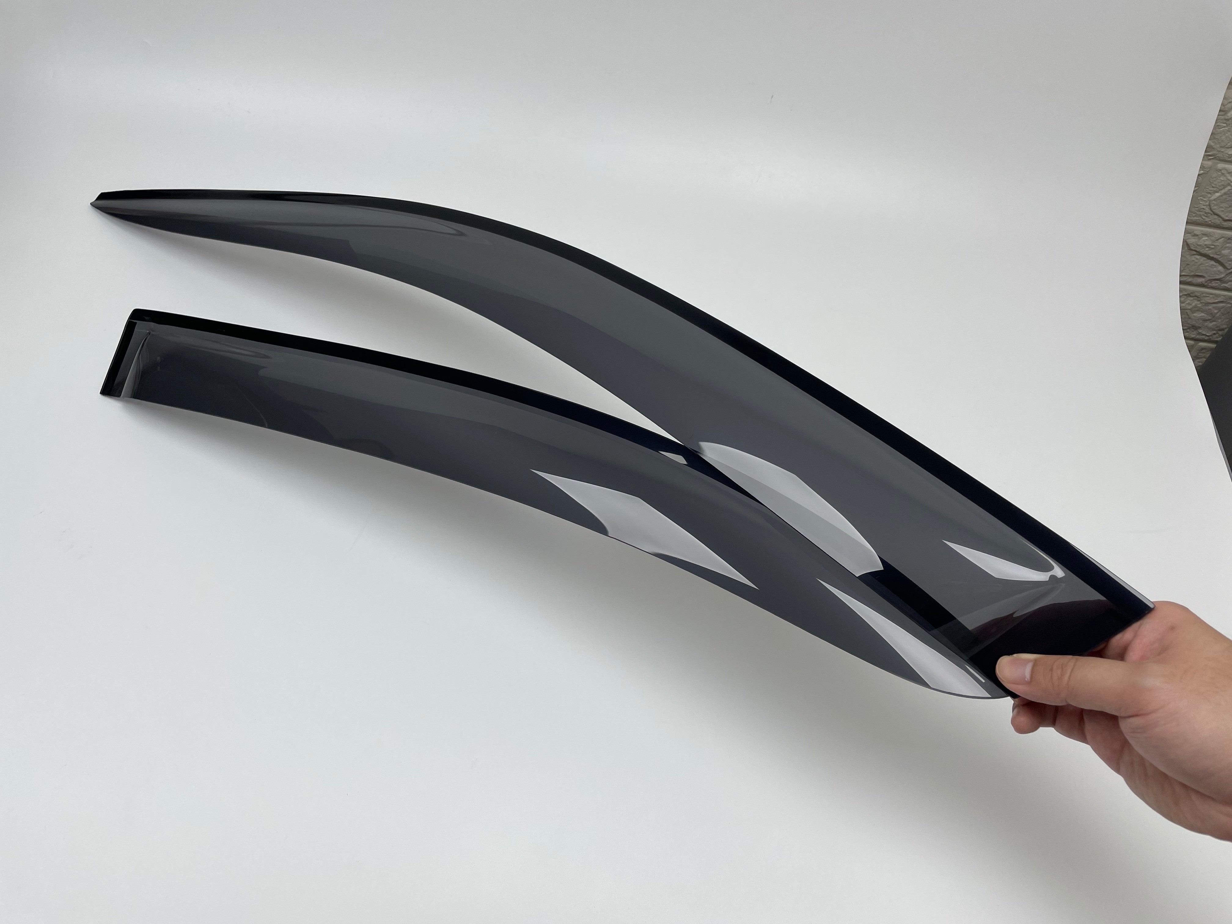 4-Piece Out-Channel Window Visors For Mercedes C-Class (W204) 2008-2014 - Dark Smoke